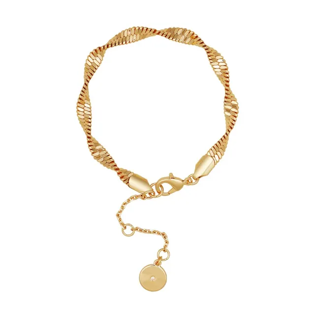 Vince Camuto Bracciale Catena Oro Spina di Pesce 19 cm