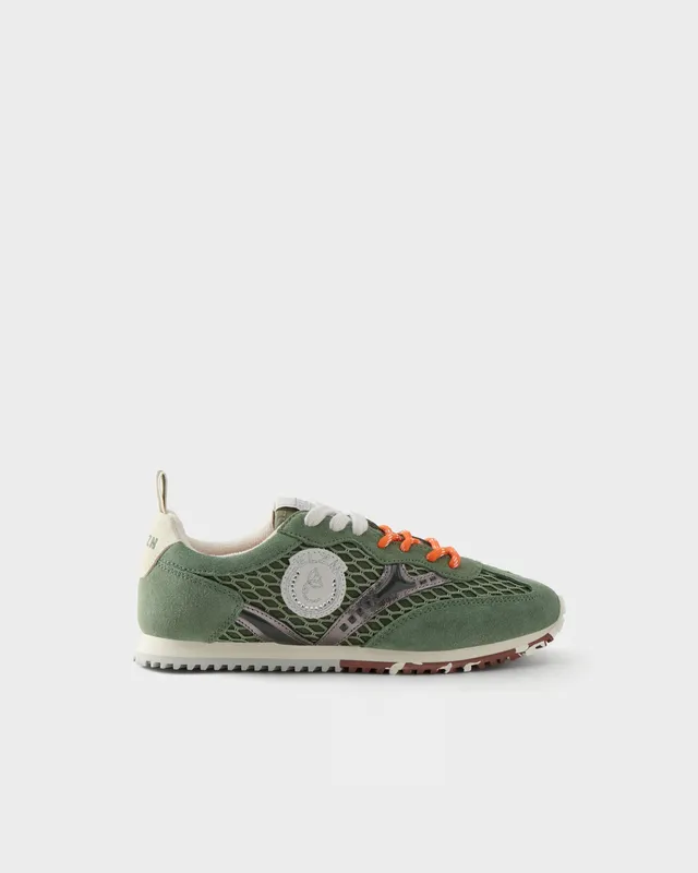 Elvio Zanon Sneakers Running in Suede e Rete Traforata