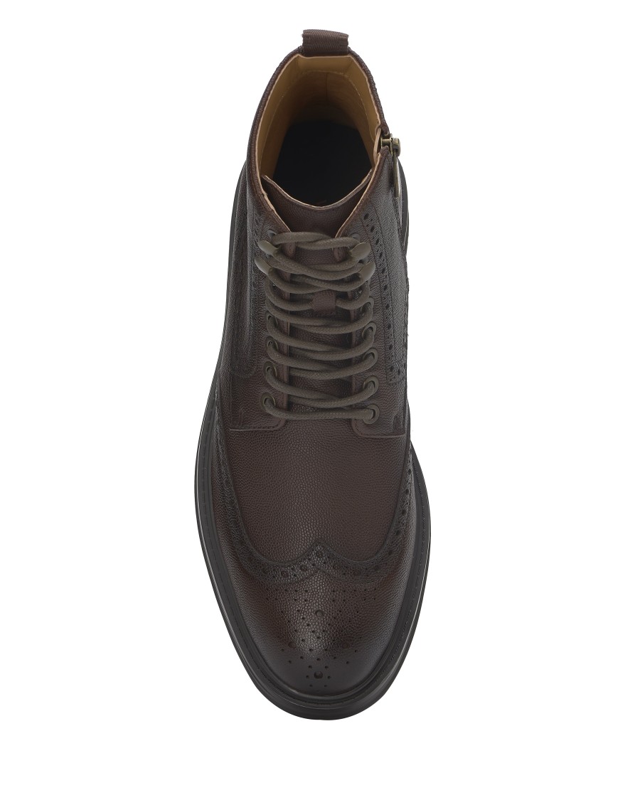 Vince Camuto Jaycob stivale uomo vernice brogue wingtip