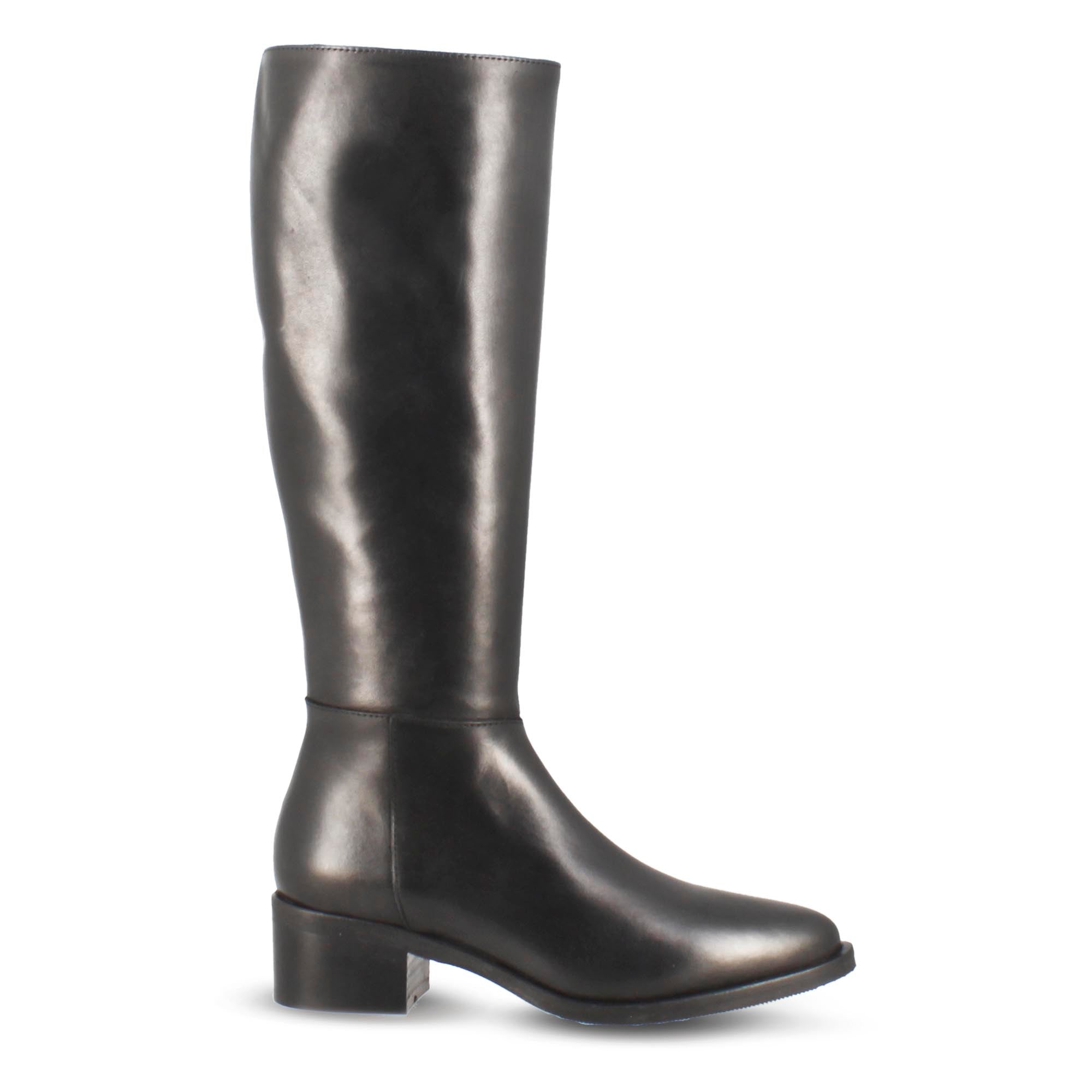 Leonardo Shoes Stivali Donna stivale alto nero pelle tacco 5