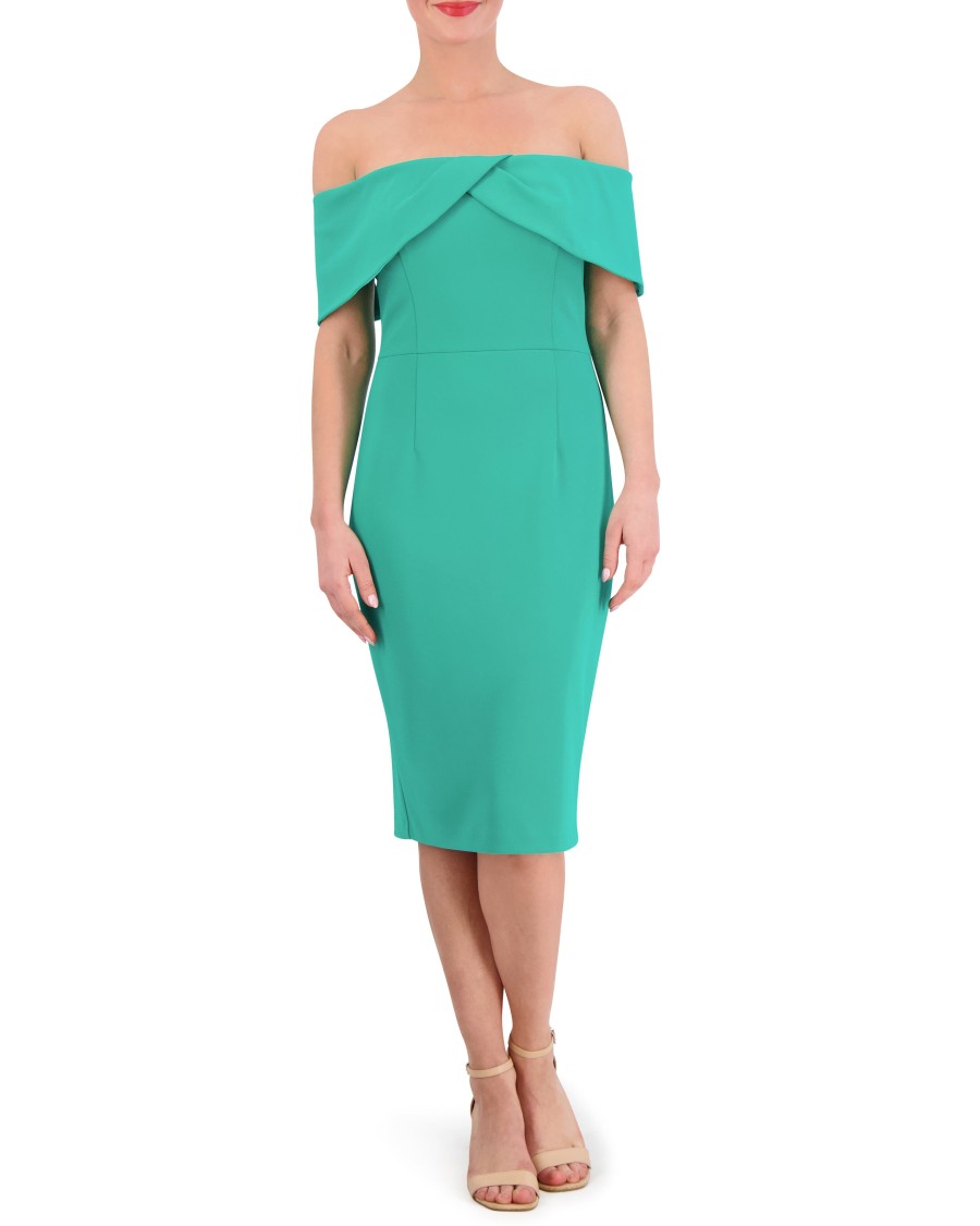 Vince Camuto Abito Midi Spalle Scoperte Tubino