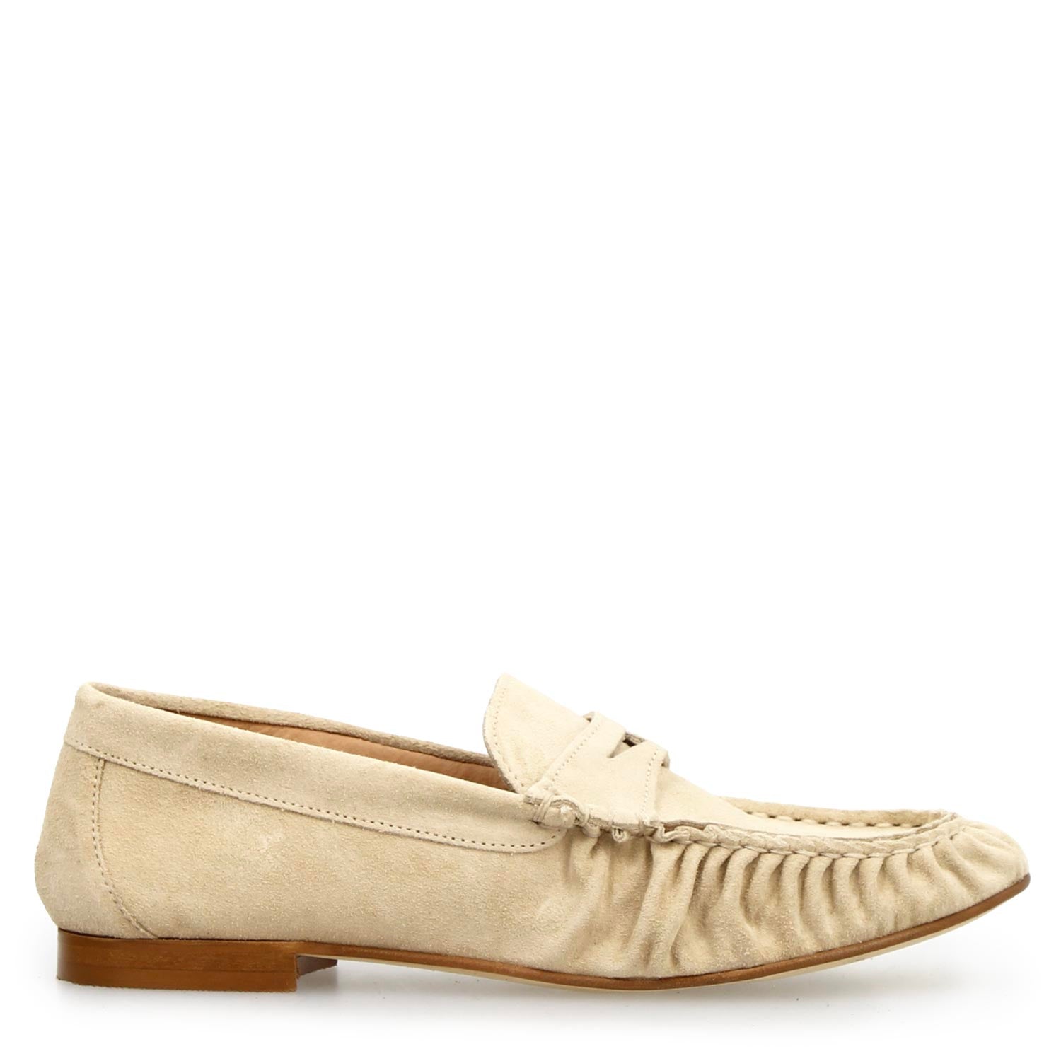 Leonardo Moka Mocassini Donna Camoscio Beige Suola Thunit