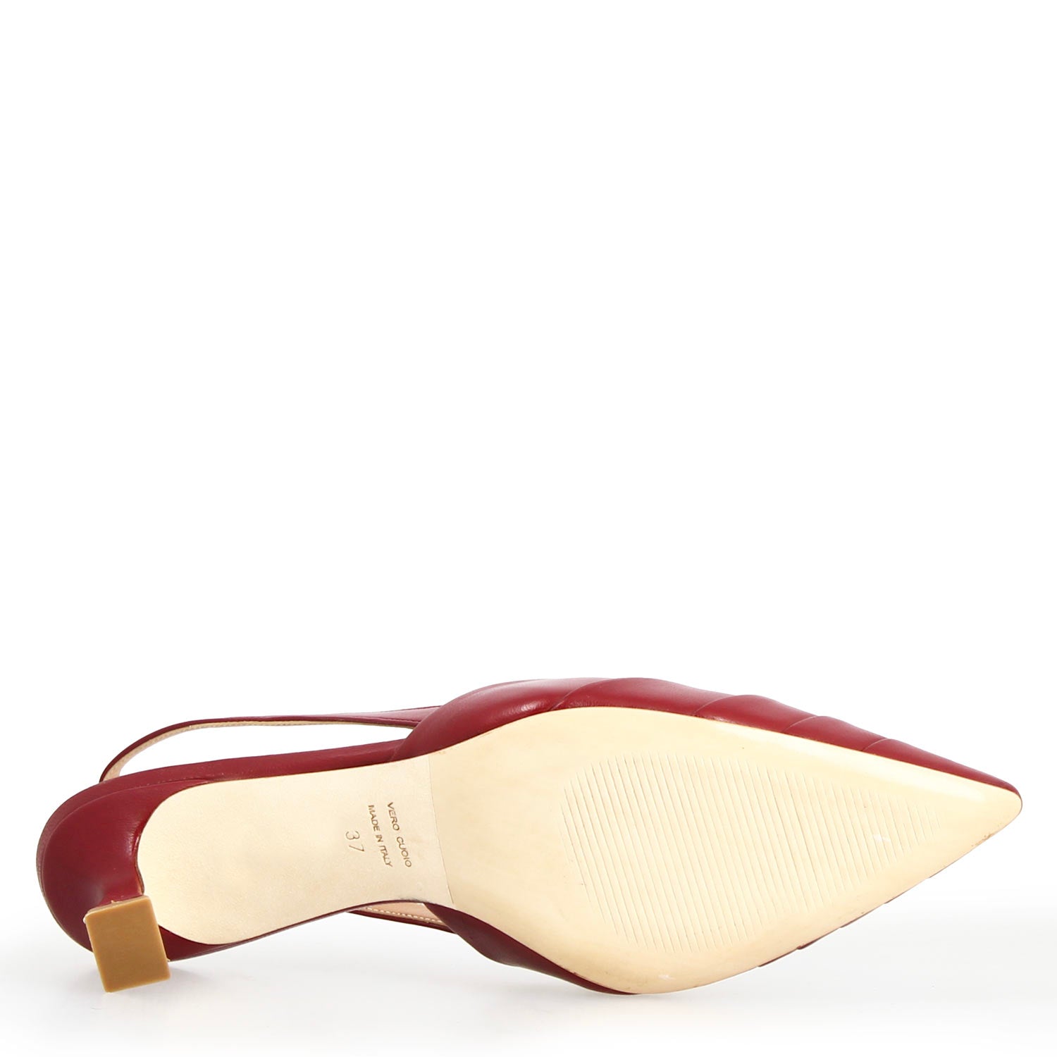 Leonardo Apollina sandalo slingback pelle rossa