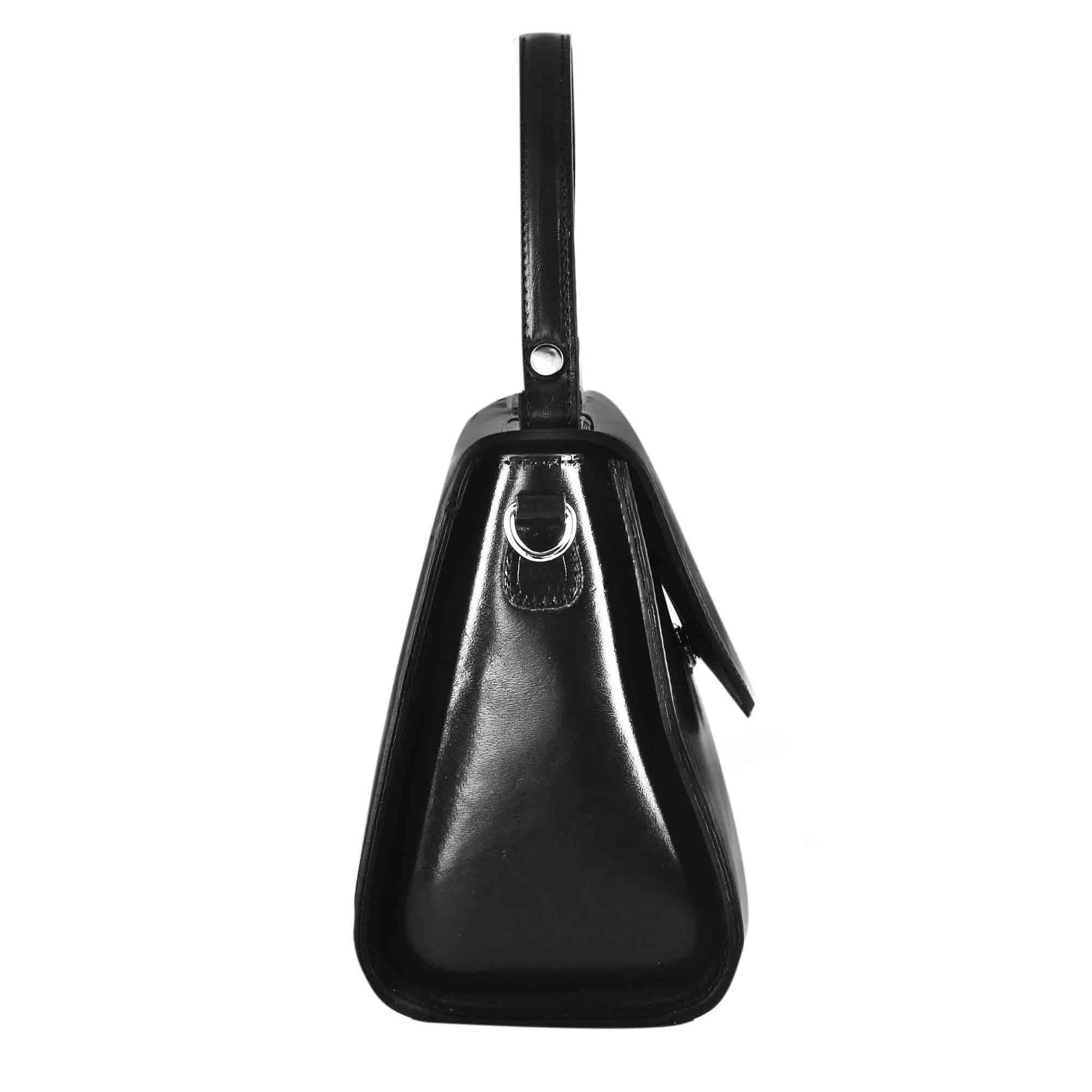 Leonardo Shoes Lucrezia bauletto donna pelle nero