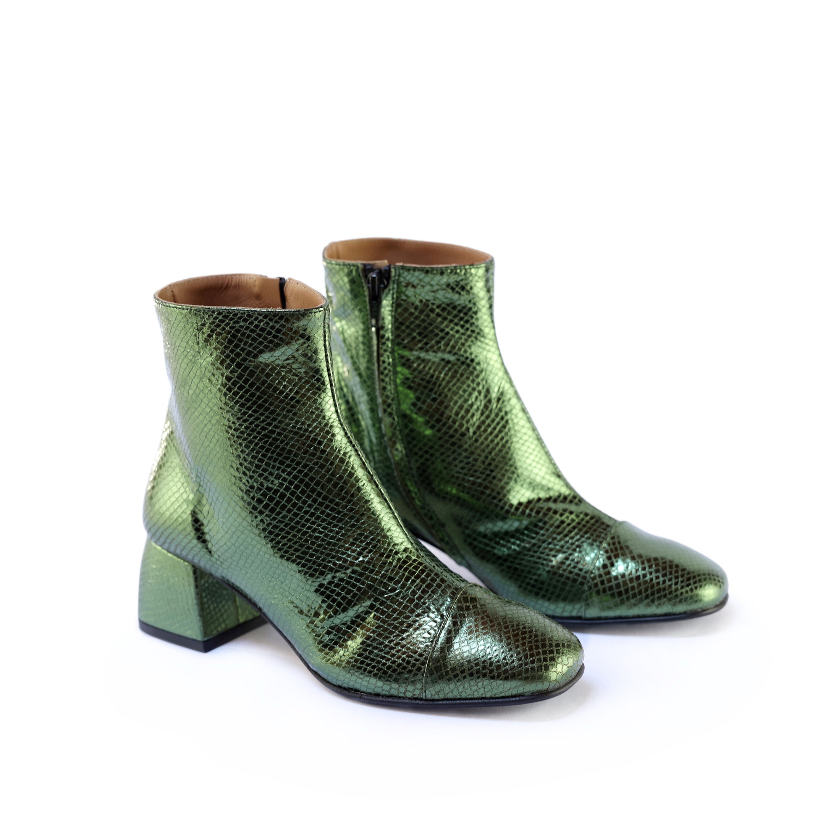 Ton Goût Alexia scarpe donna pelle military pitone