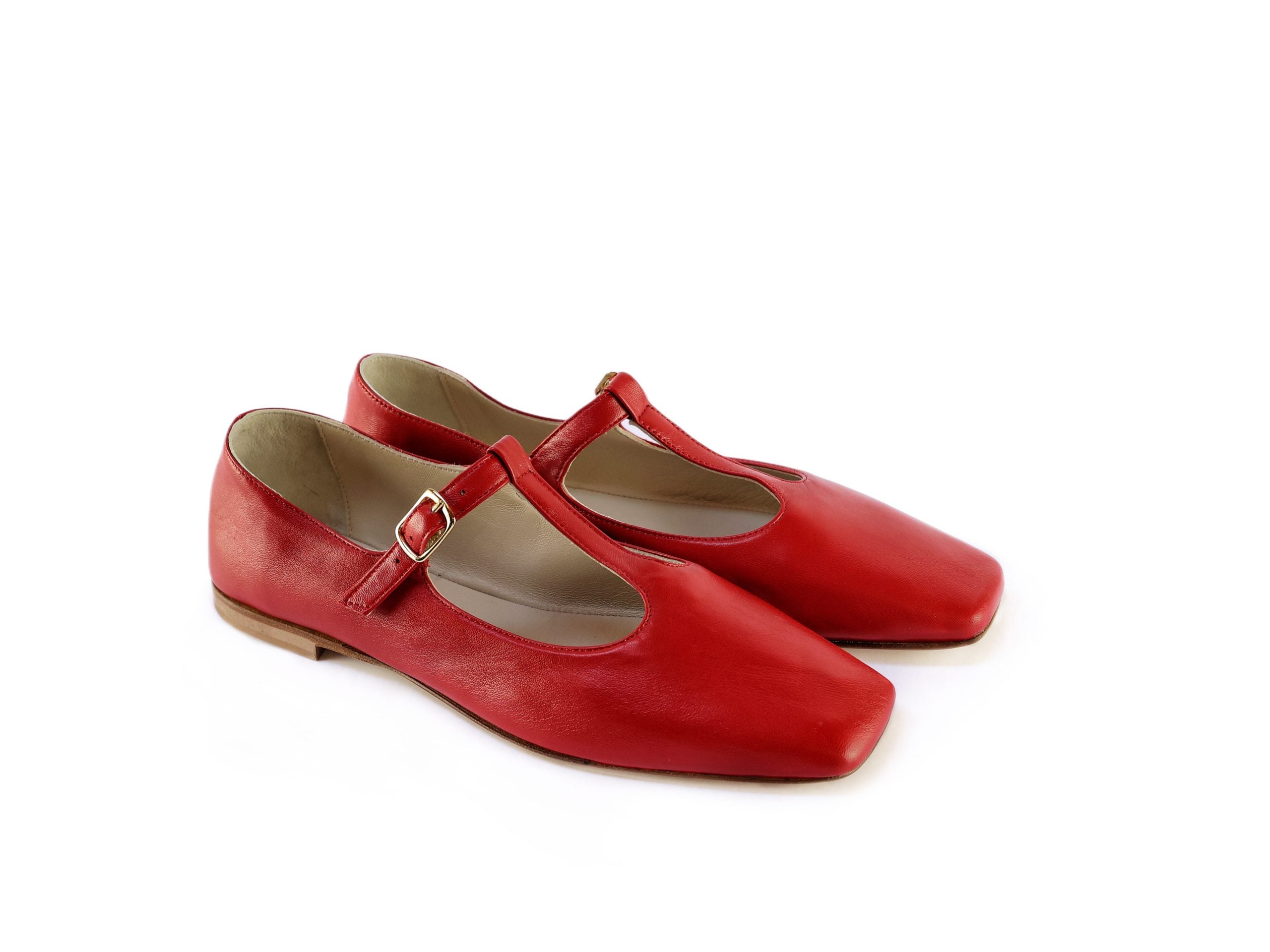 Ton Goût Paris ballerina donna nappa rossa taglia 37
