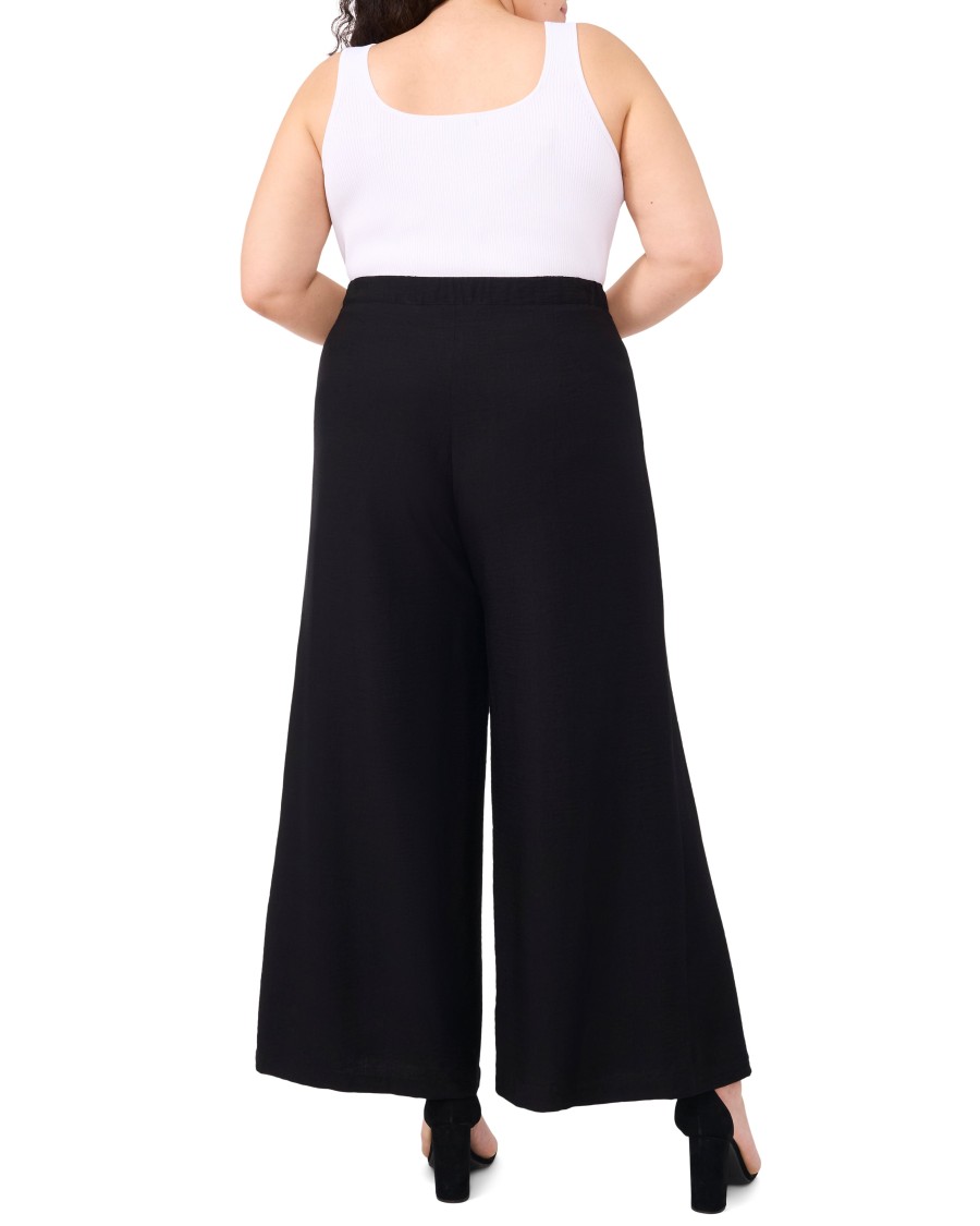 Vince Camuto Bottoms Pantaloni Gamba Larga Vita Elastica