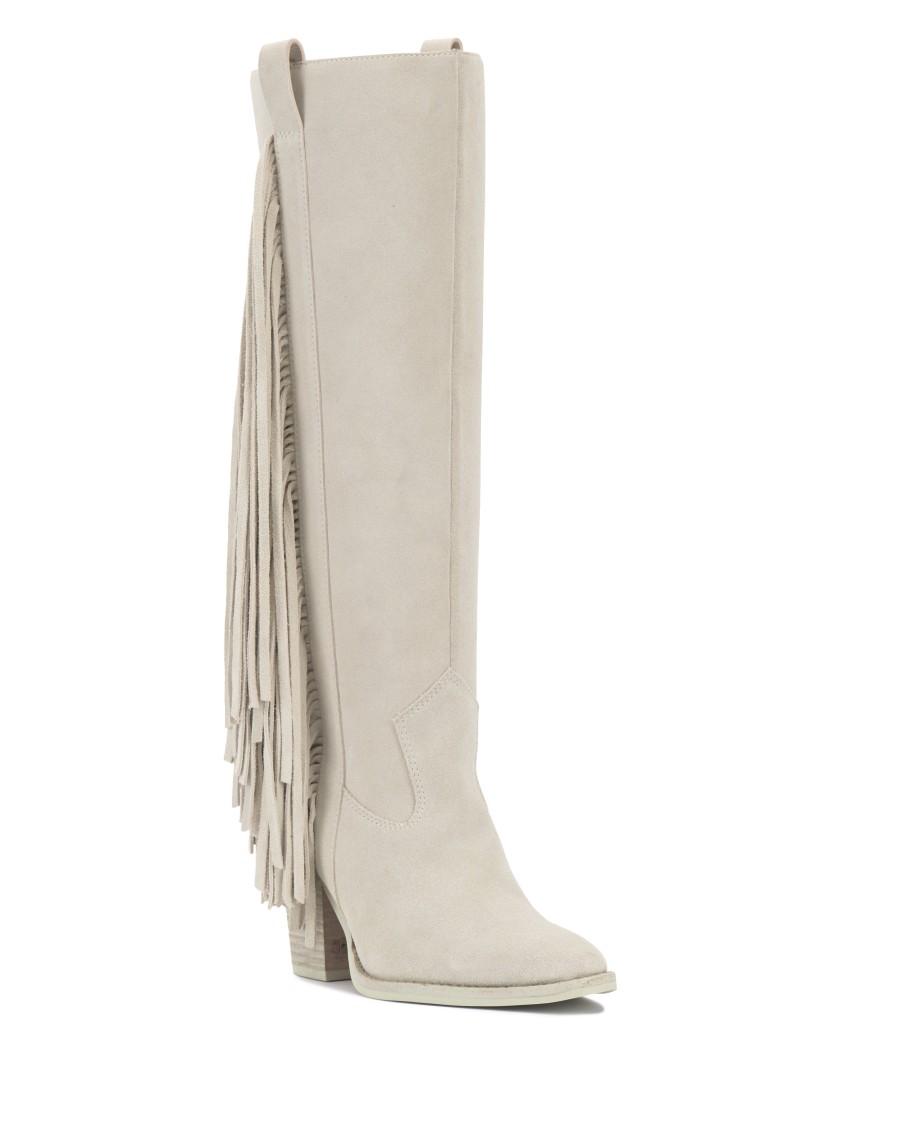 Vince Camuto Pelia Stivale ginocchio frange camoscio Extra Wide