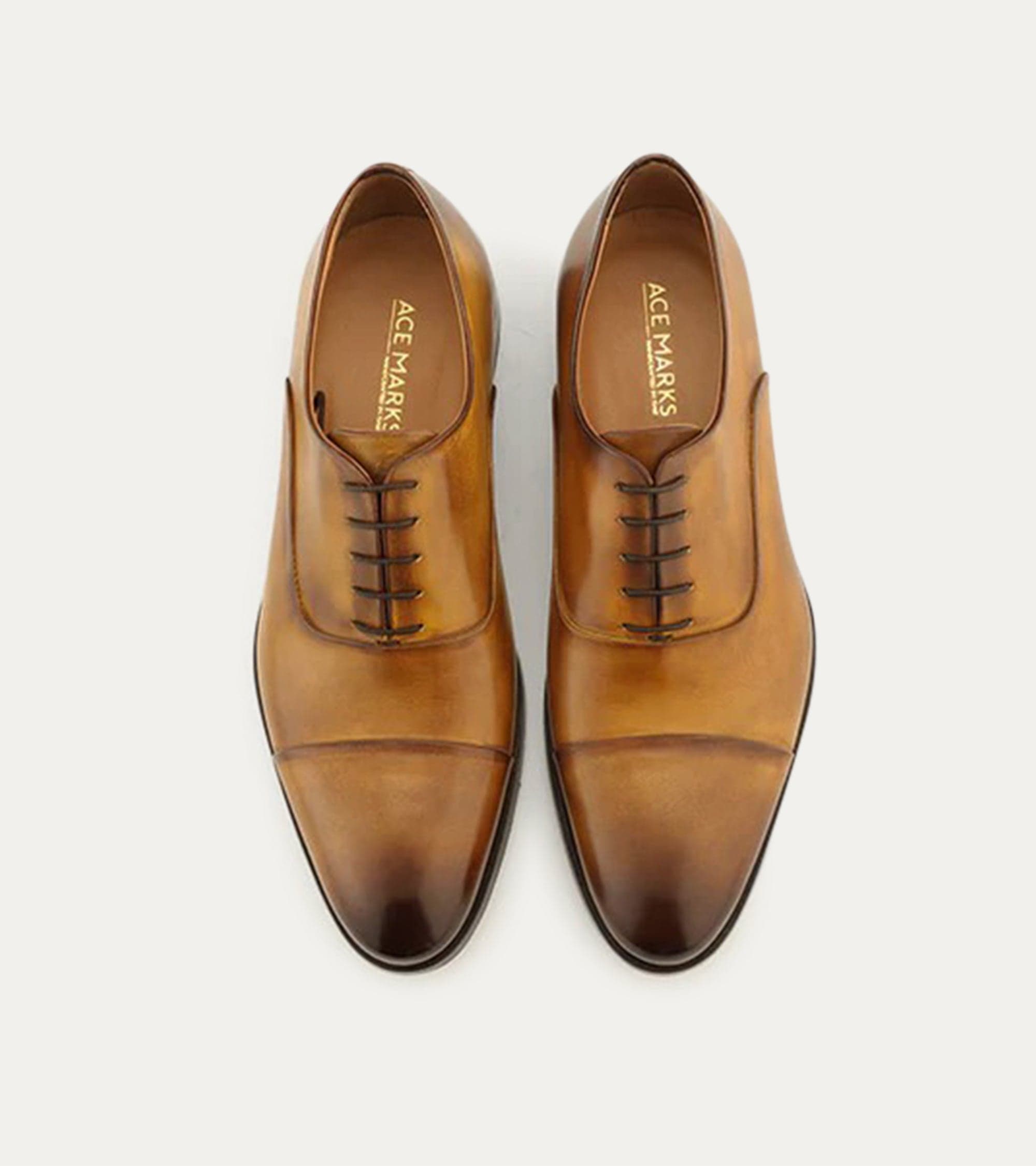 Ace Marks Griffin scarpe oxford uomo pelle bourbon