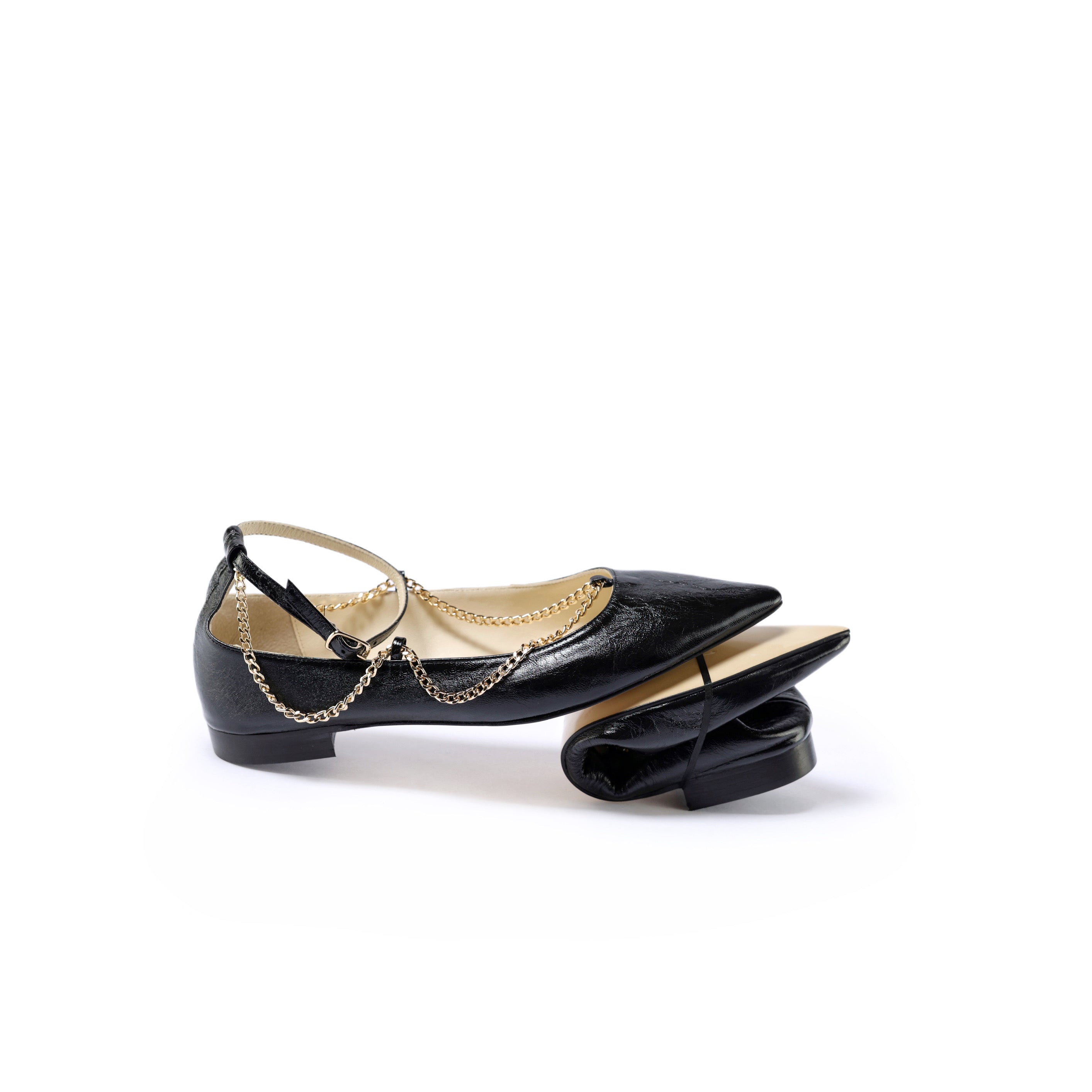 Ton Goût Eiffel Latex Nero ballerina pelle 36