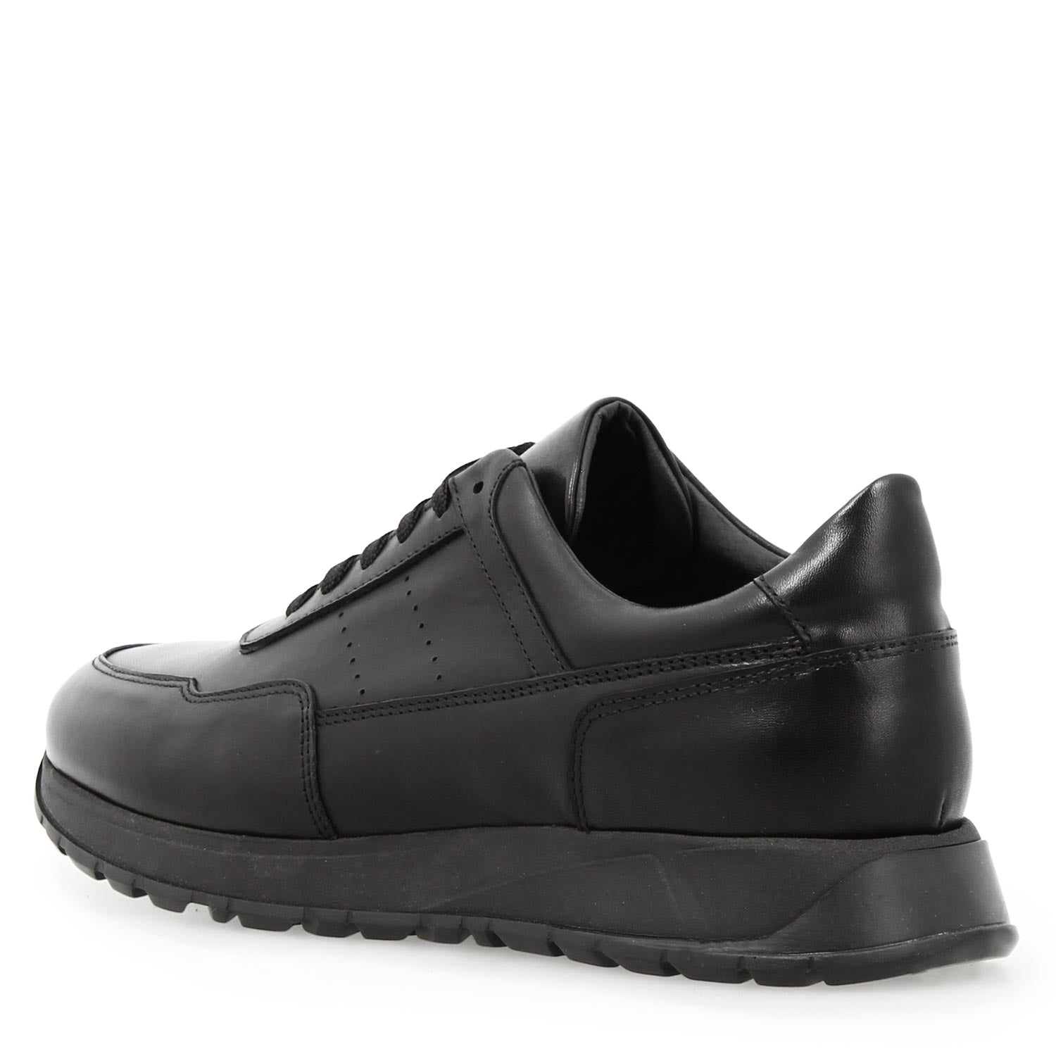 Leonardo Shoes Ateneo Nero sneakers uomo pelle nera