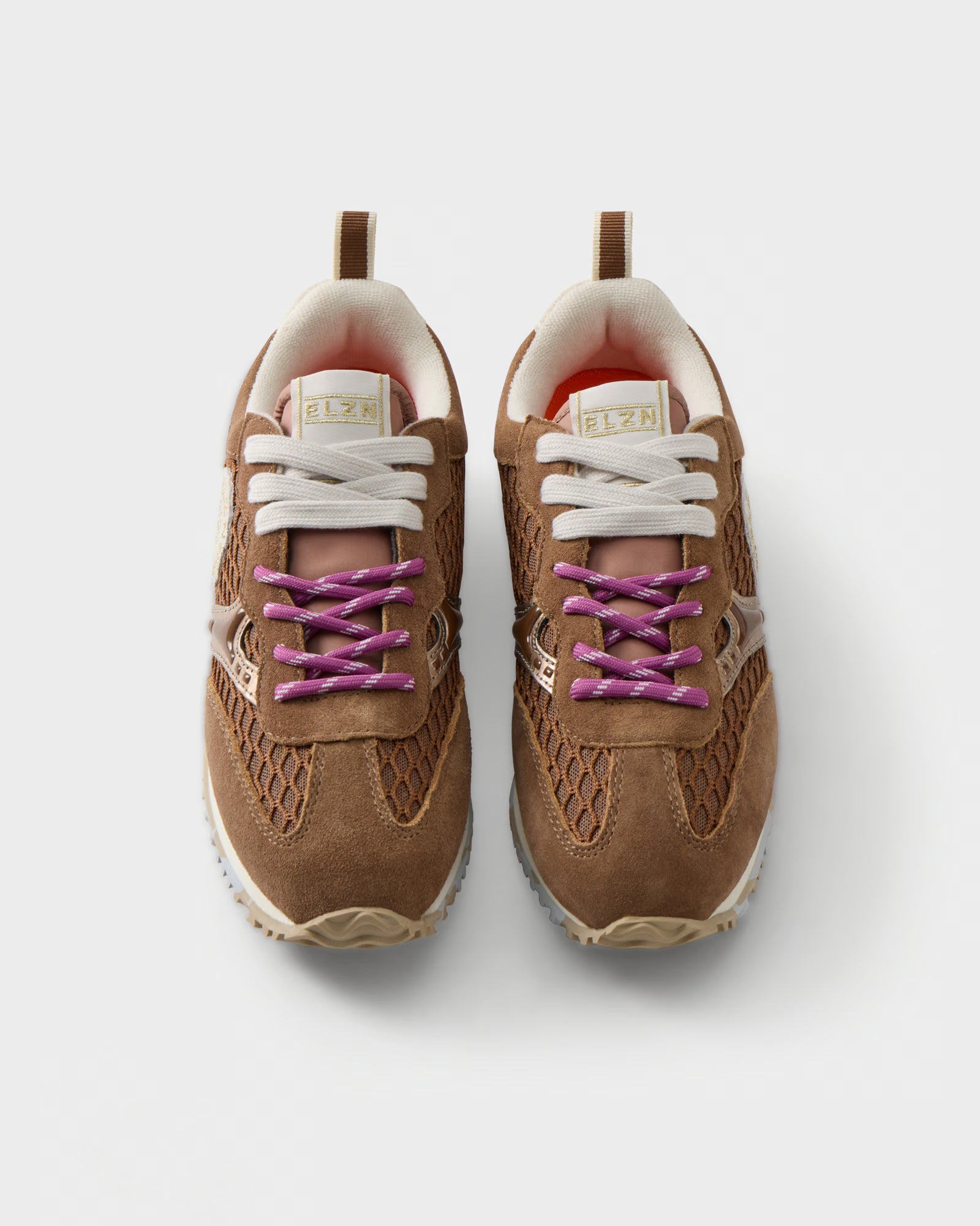 Elvio Zanon Sneakers Running in Suede e Rete Traforata
