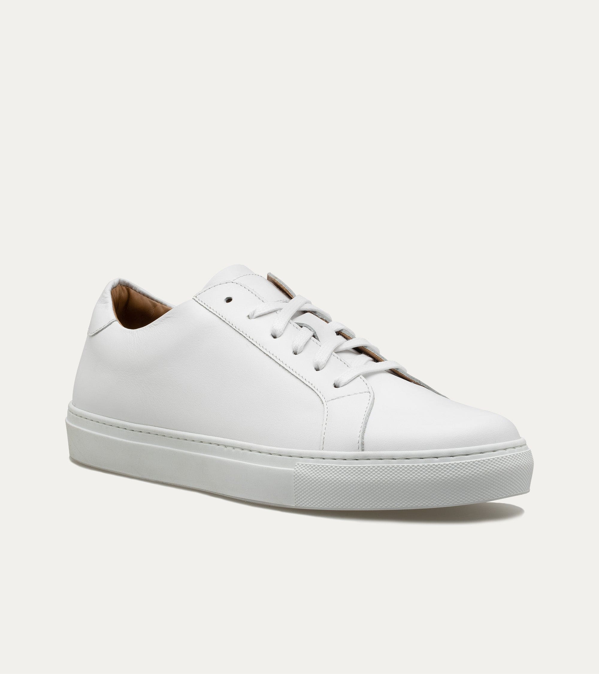 Ace Marks Duke White Sneaker Uomo Pelle Bianca Suola Bianca