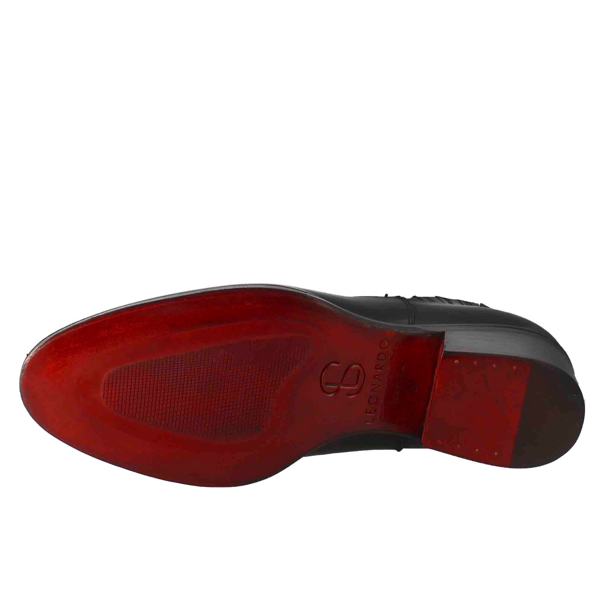 Leonardo Shoes Stivaletti Chelsea Donna Pelle Nero Elastici Blake