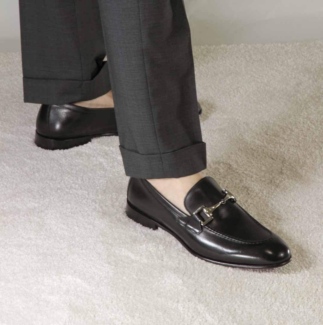 Leonardo Shoes Mocassini Uomo pelle nero morsetto