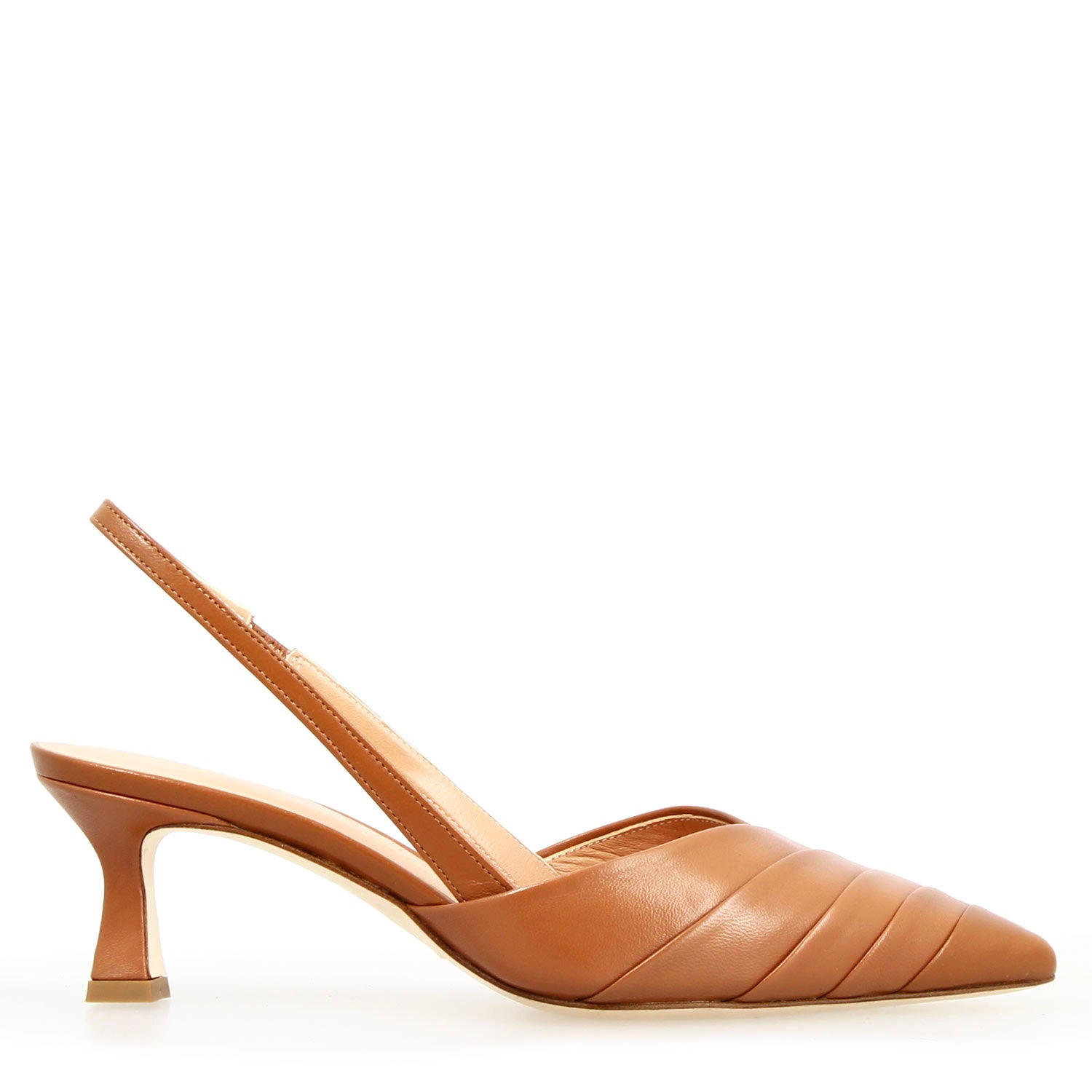 Leonardo Shoes Apollina sandali donna marrone tacco sagomato