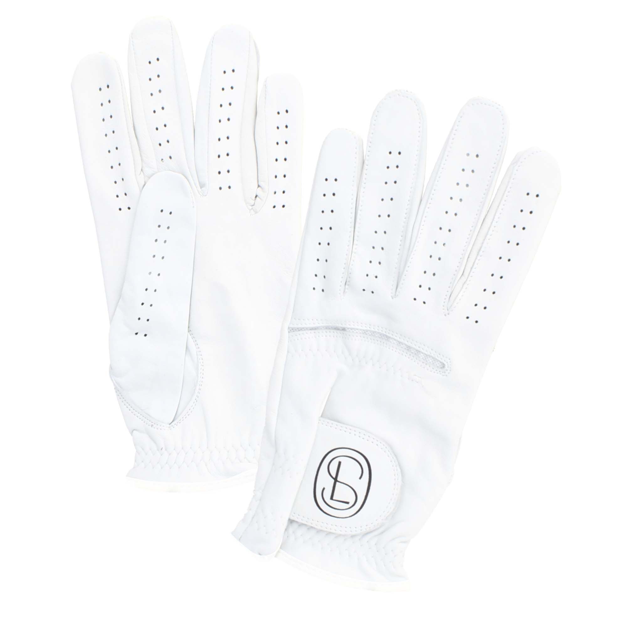 Leonardo Shoes guanti golf vera pelle bianco