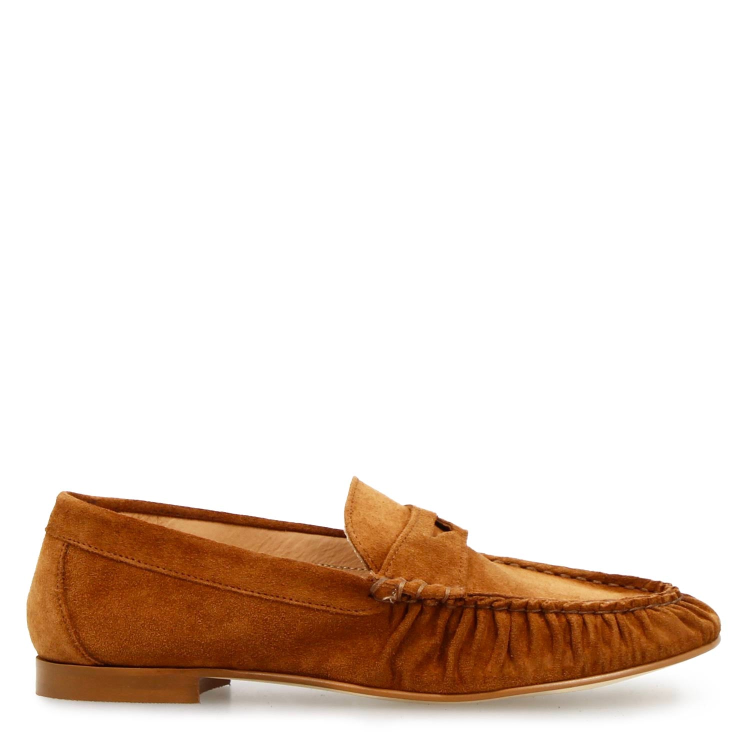 Leonardo Shoes Moka mocassini donna camoscio marrone