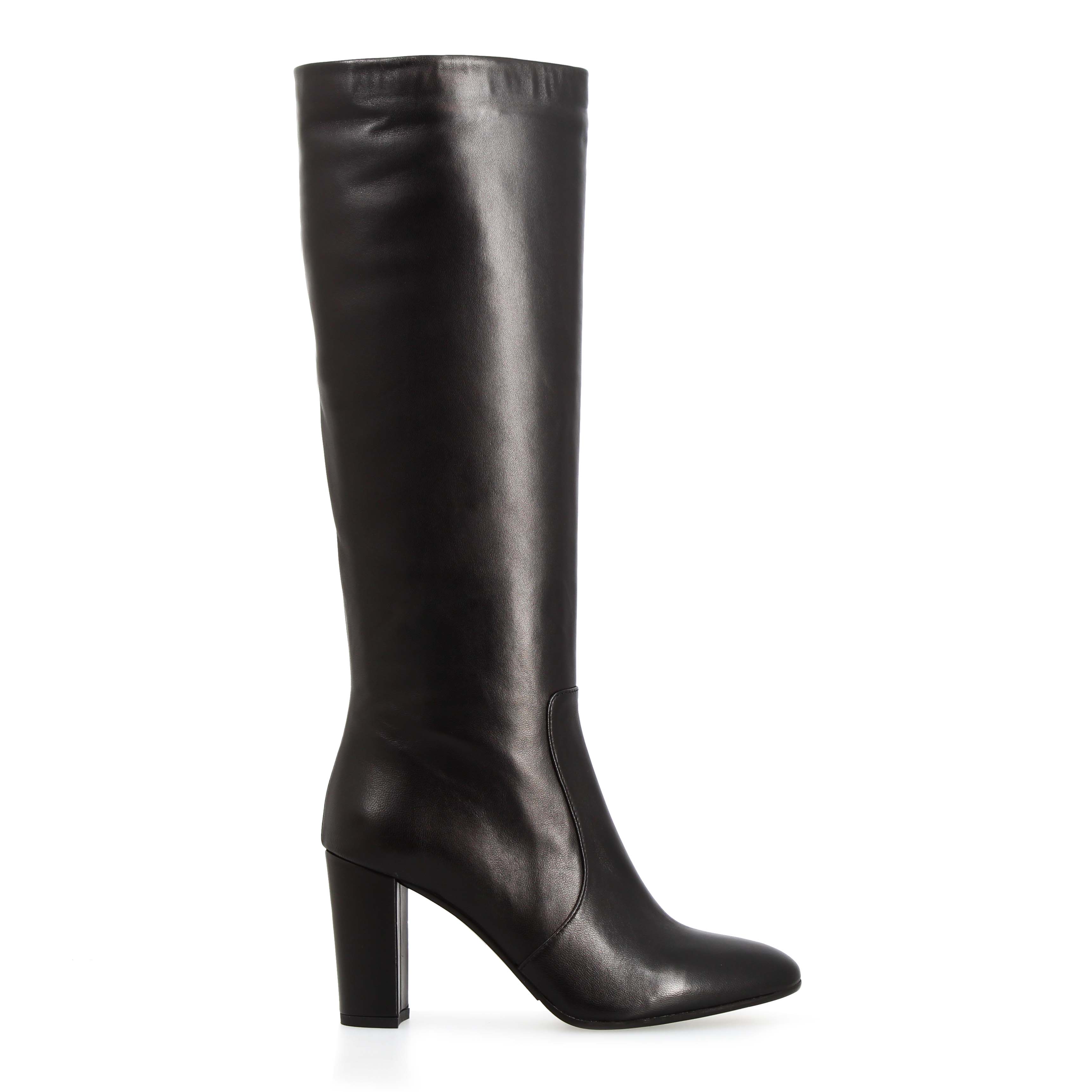 Leonardo Shoes Signoria Stivale Nero Tacco Alto 8 cm Pelle