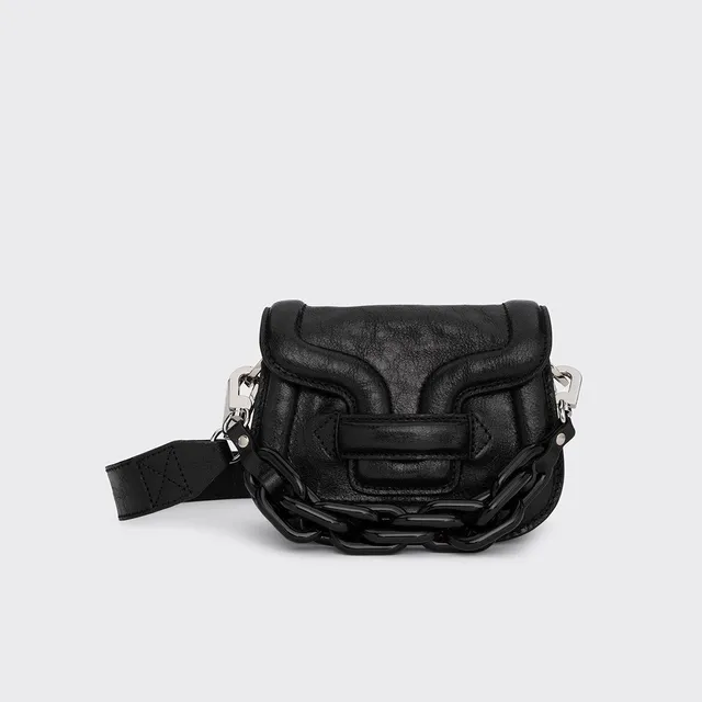 Pierre Hardy Micro Alphaville tracolla pelle nera catena TU