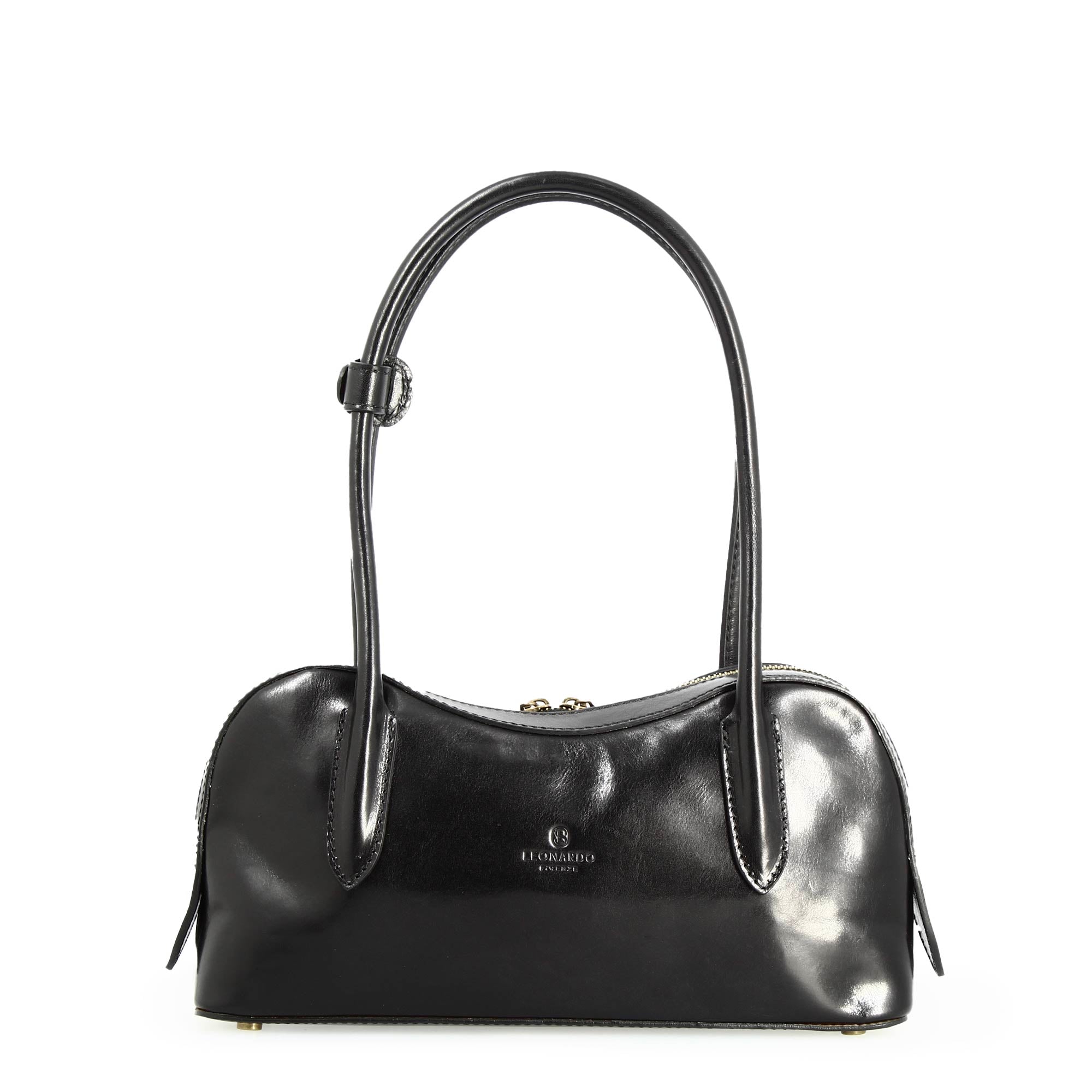 Leonardo Shoes Diana borsa spalla donna pelle nera