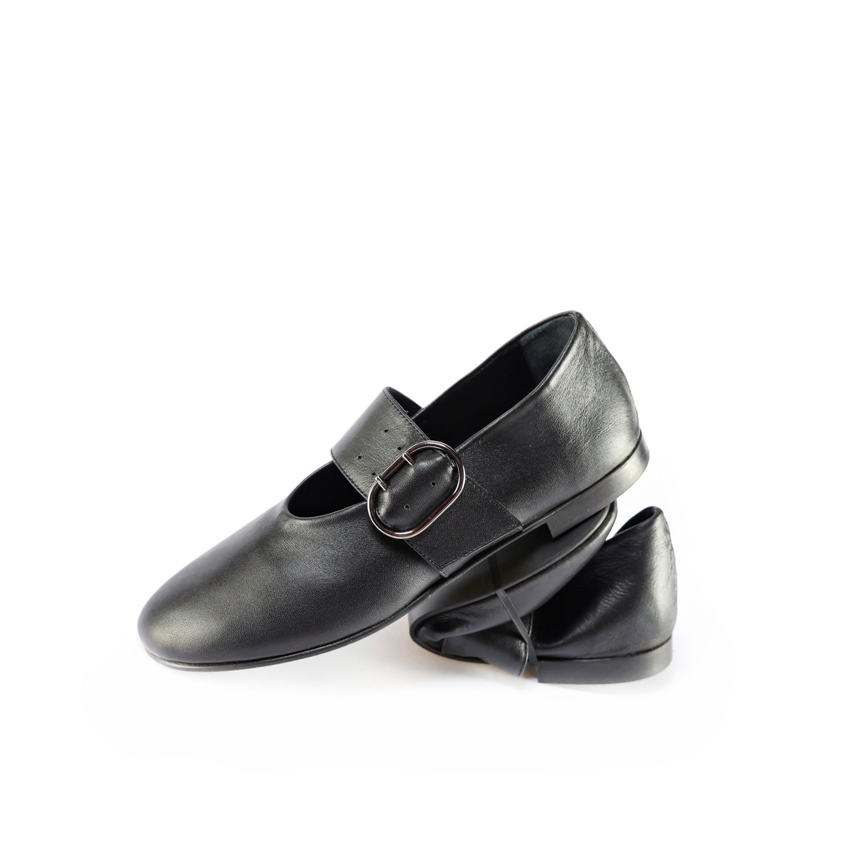 Ton Goût Claire ballerine donna pelle nera tacco 2 cm