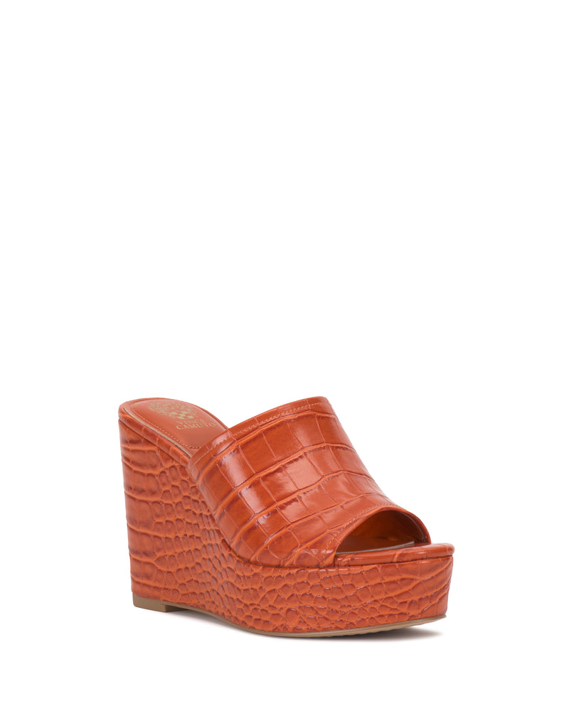 Vince Camuto Etta Sandalo donna zeppa alta pelle