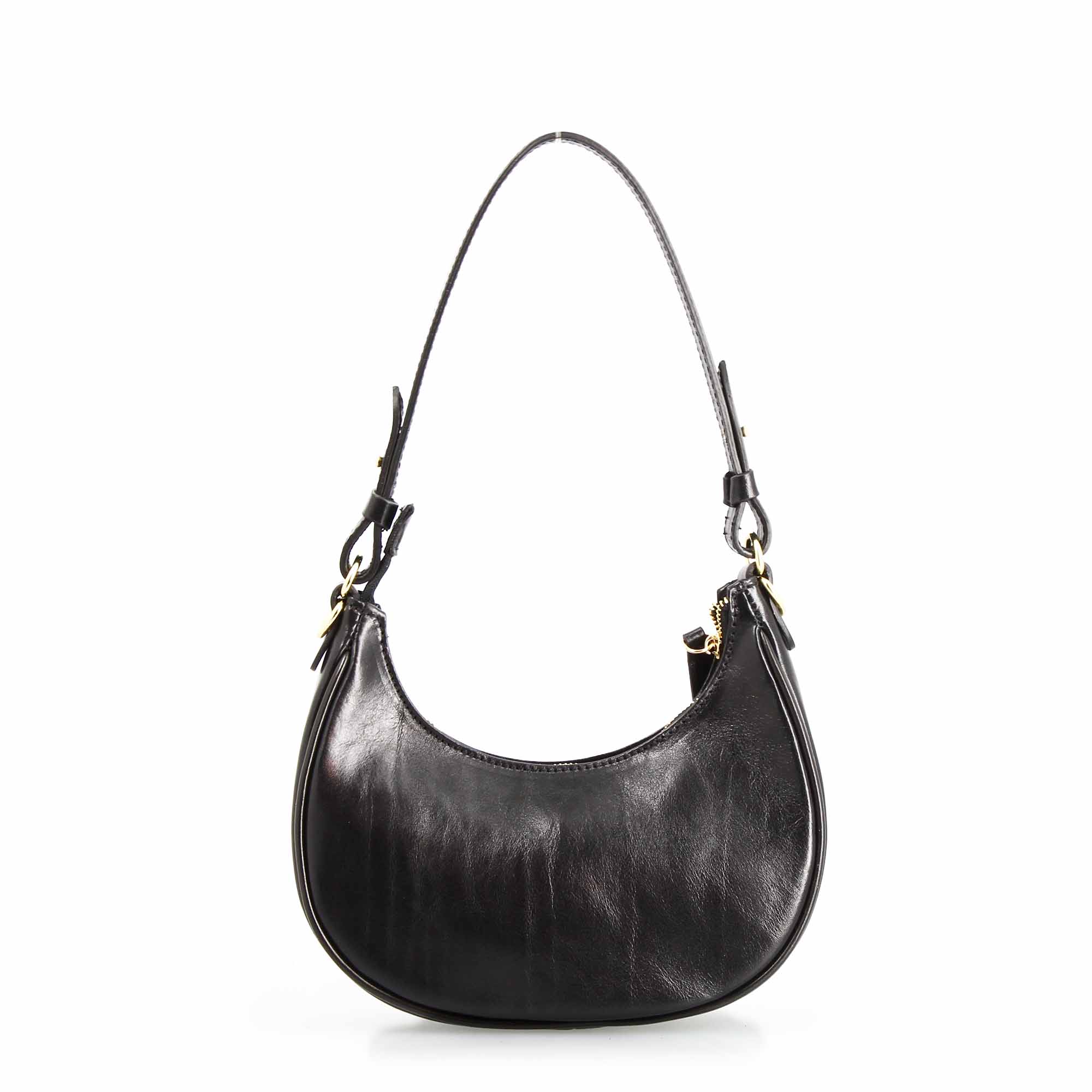 Leonardo Shoes Jane borsa spalla pelle nera tracolla