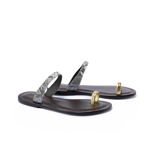 Ton Goût Arte-02 sandali donna oro pitone pelle