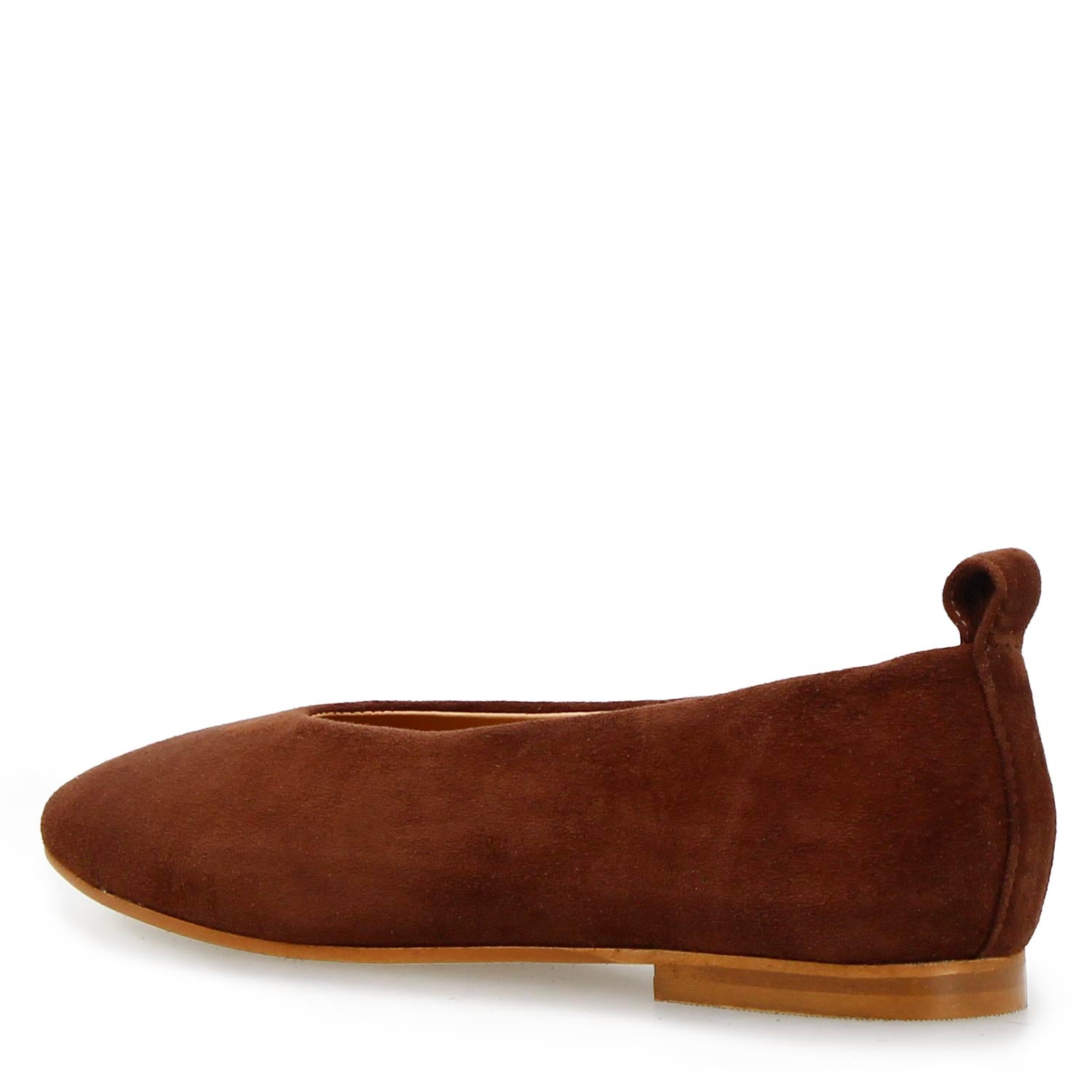 Leonardo Venere ballerine donna camoscio marrone