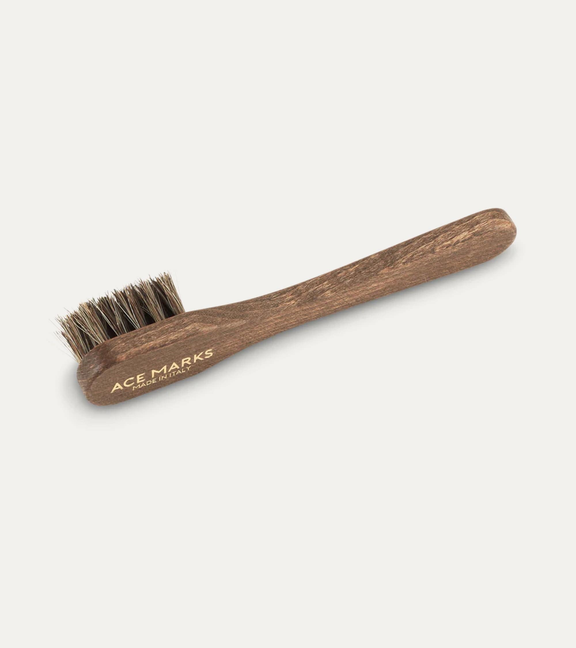 Ace Marks spazzola crine cavallo pennello lucido scarpe legno