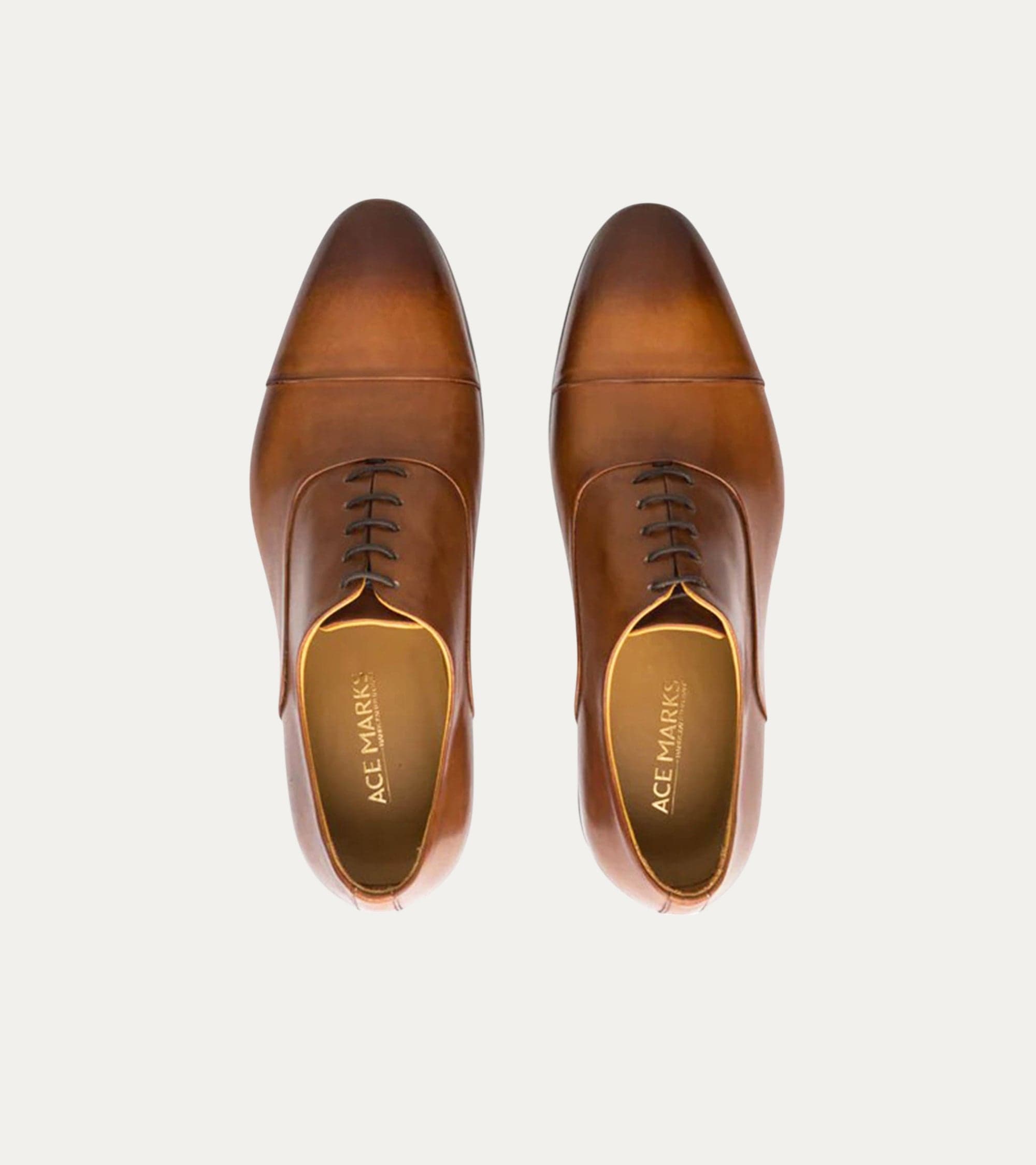 Ace Marks Griffin oxford uomo siena marrone pelle