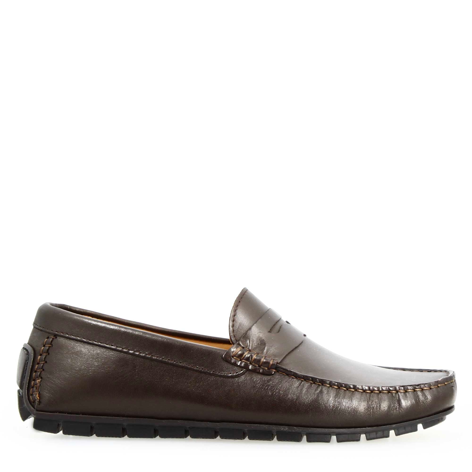 Leonardo Shoes Ulisse Mocassino Marrone Pelle Uomo