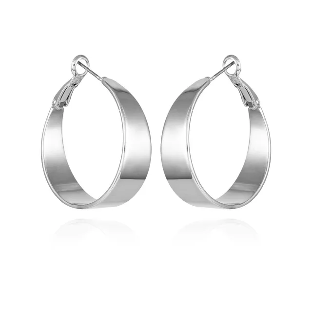 Vince Camuto orecchini a cerchio fascia spessa argento
