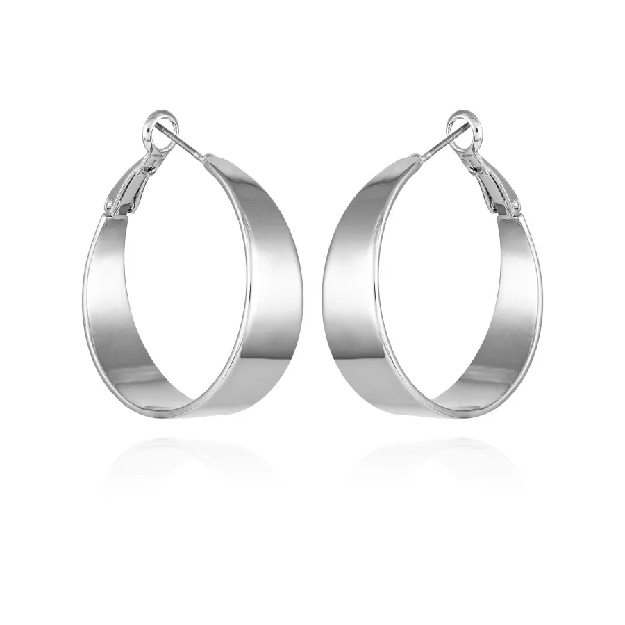 Vince Camuto orecchini a cerchio fascia spessa argento