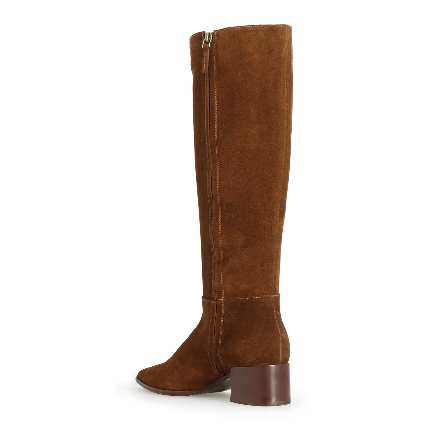 Leonardo Shoes Medicea Stivali Donna Camoscio Marrone Tacco 5