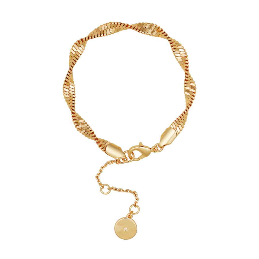 Vince Camuto Bracciale Catena Oro Spina di Pesce 19 cm