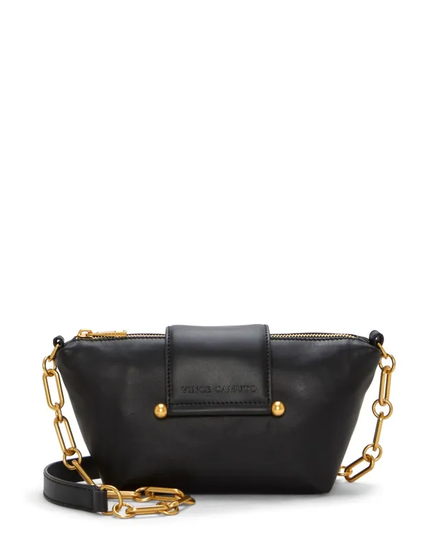Vince Camuto Selah borsa tracolla pelle oro catena