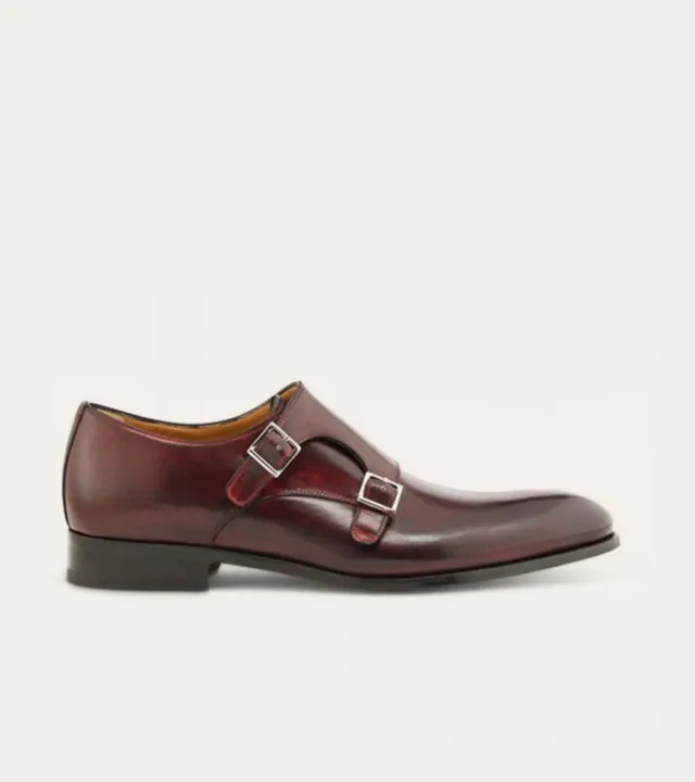 Ace Marks Kurt monk strap uomo diablo bordeaux