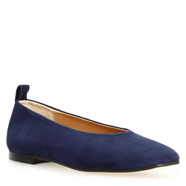 Leonardo Shoes Venere Cam Blu ballerine camoscio blu