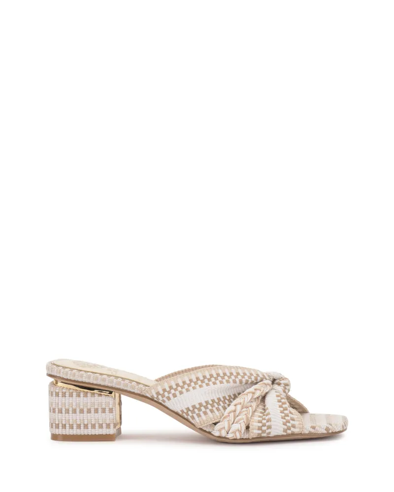 Vince Camuto Atemly Sandalo Annodato Tacco a Blocco Tessuto