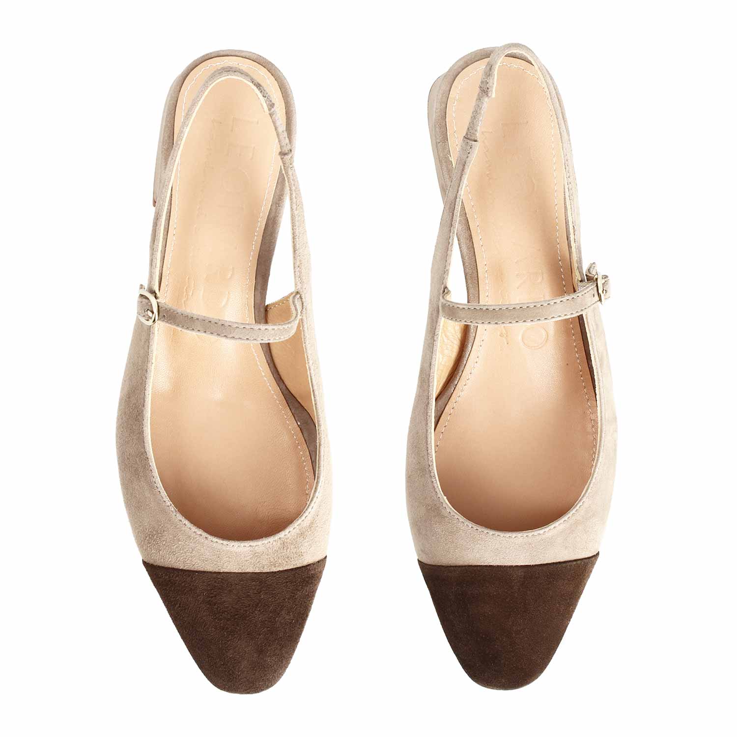 Leonardo Shoes Cornelia sandali donna camoscio marrone