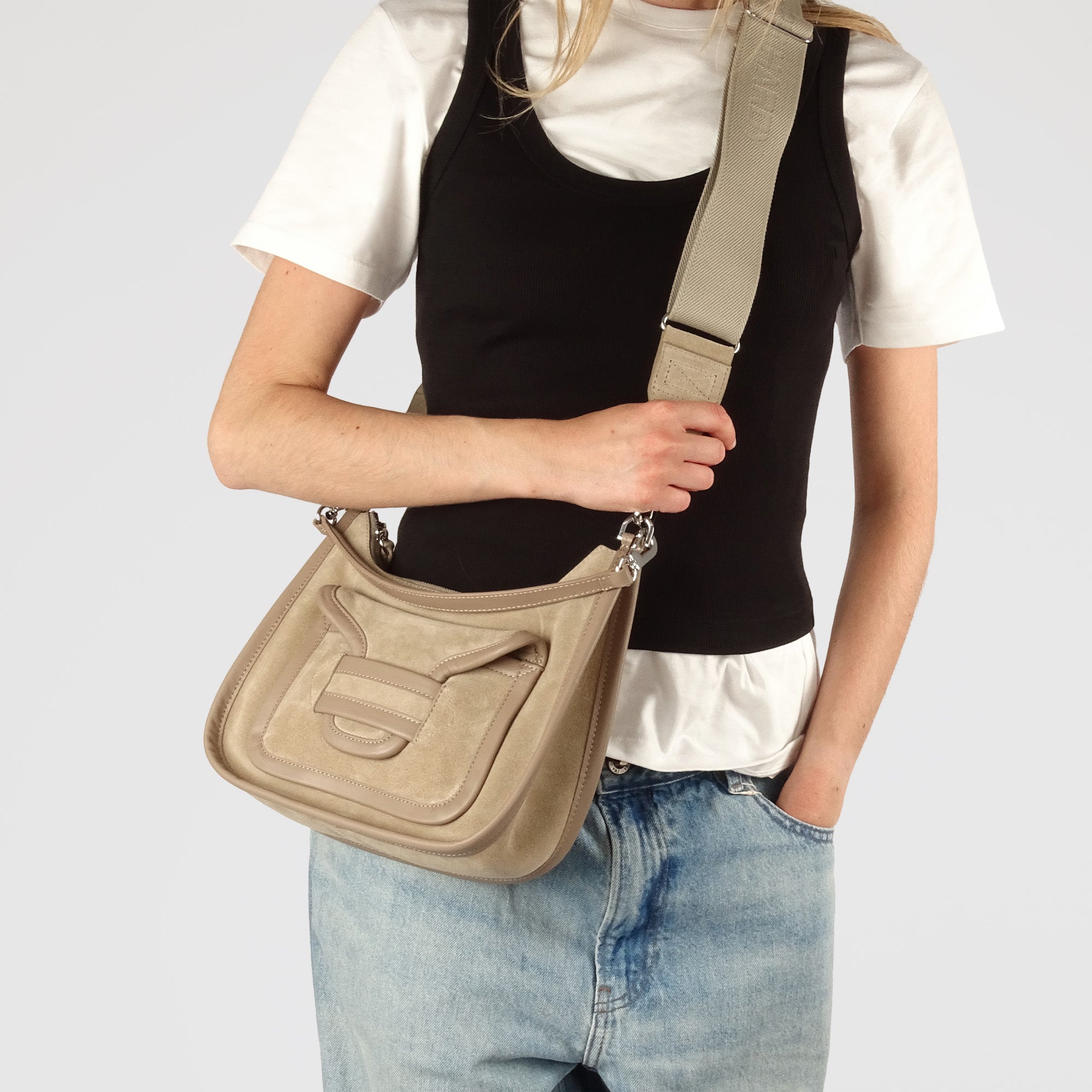Pierre Hardy Alpha Day Borsa a Tracolla Beige TU
