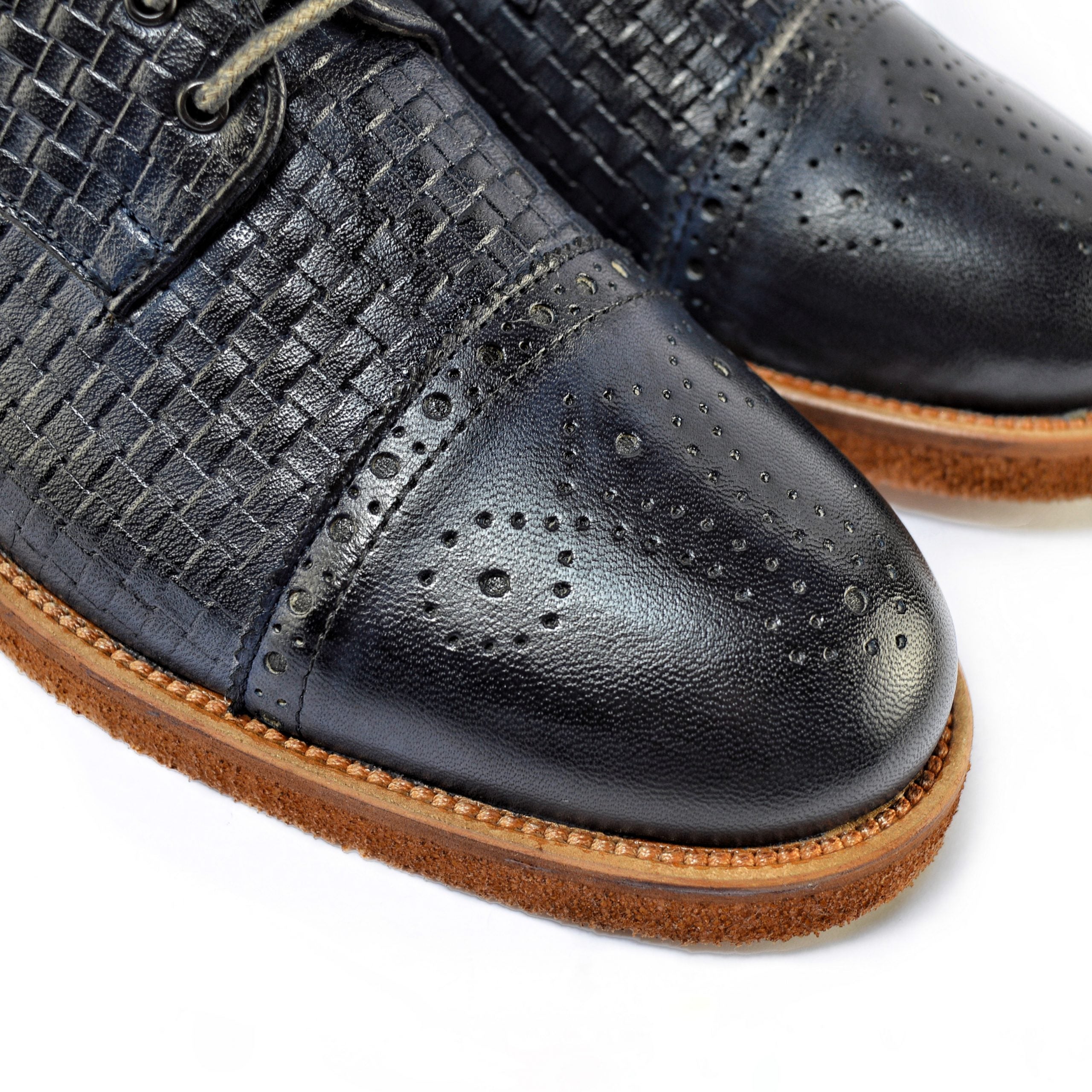 Ton Goût Blue Derby Uomo Blu Pelle Agnello
