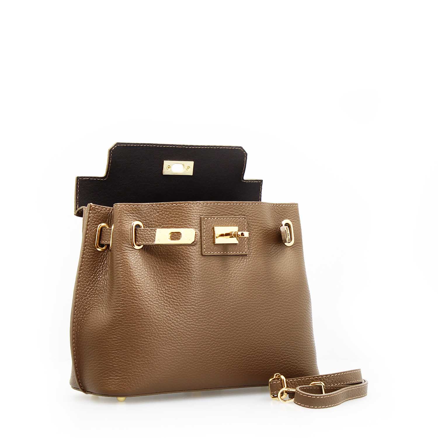 Leonardo Shoes Ninfea borsa donna pelle marrone tracolla
