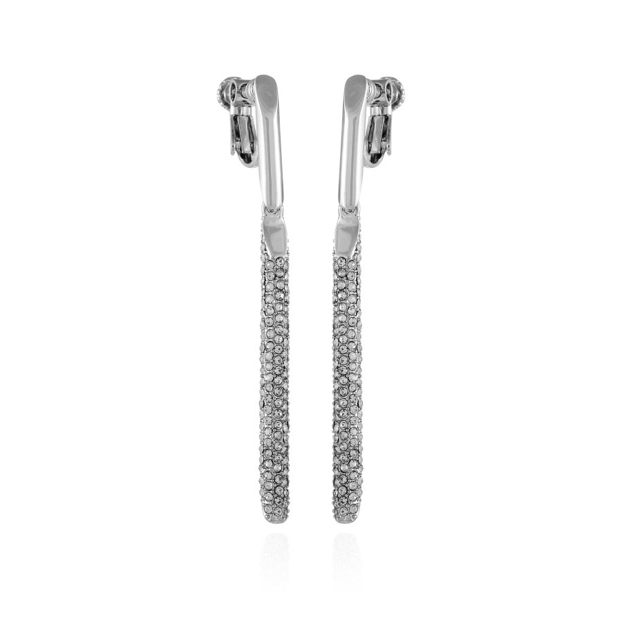 Vince Camuto orecchini pendenti lineari argento cristalli