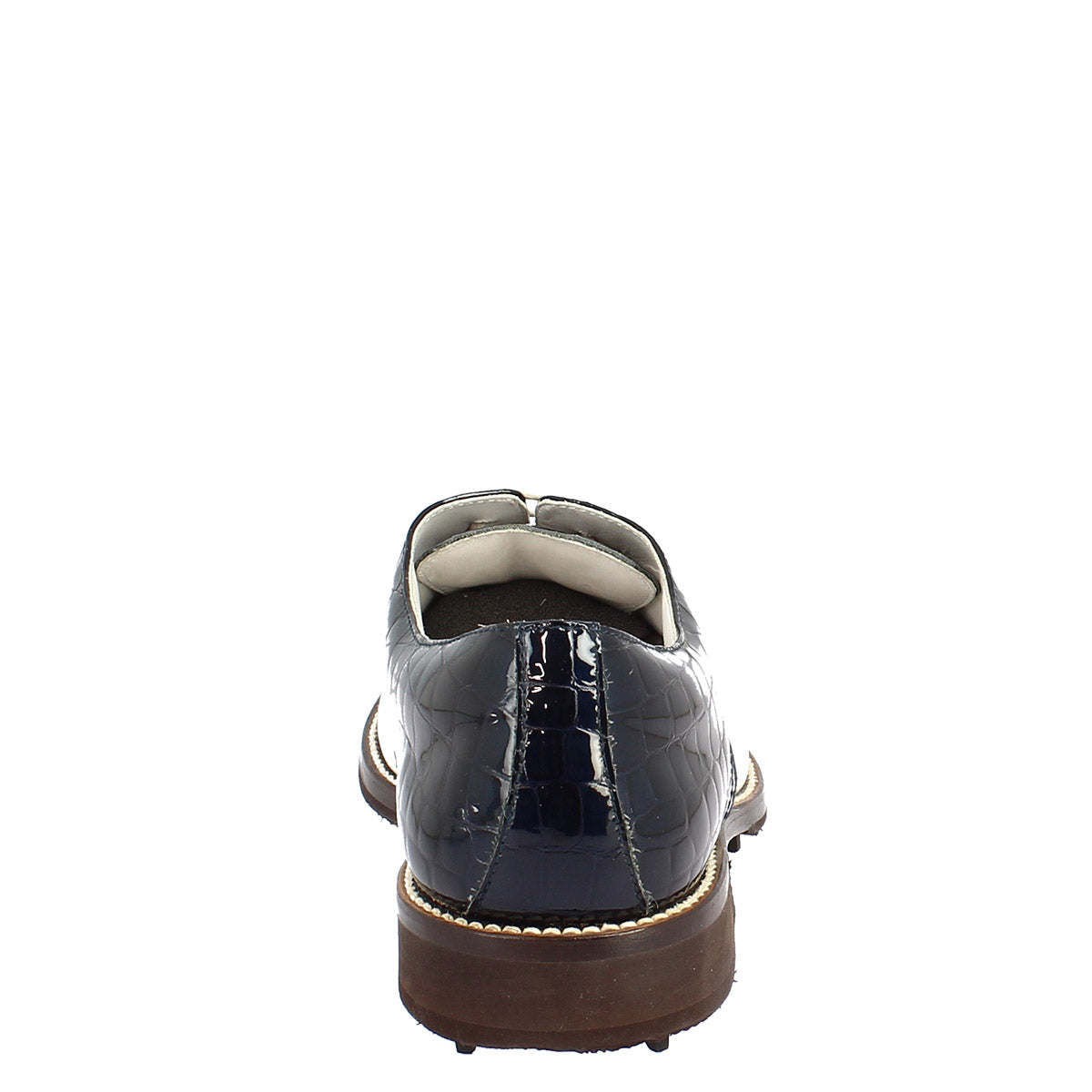 Leonardo Shoes Golf Blu Scarpe Golf Pelle Bicolore