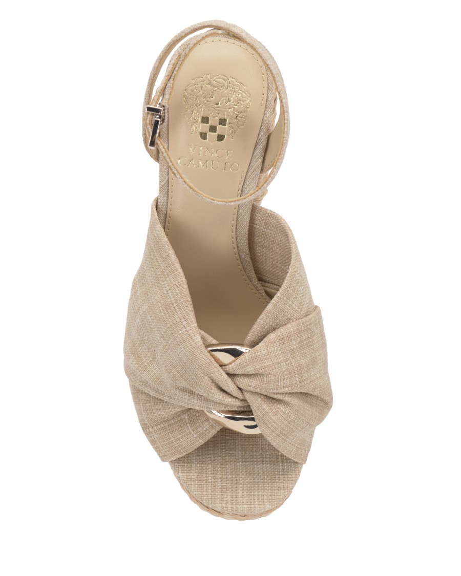 Vince Camuto Phebie Sandalo Plateau Tacco a Blocco Oro
