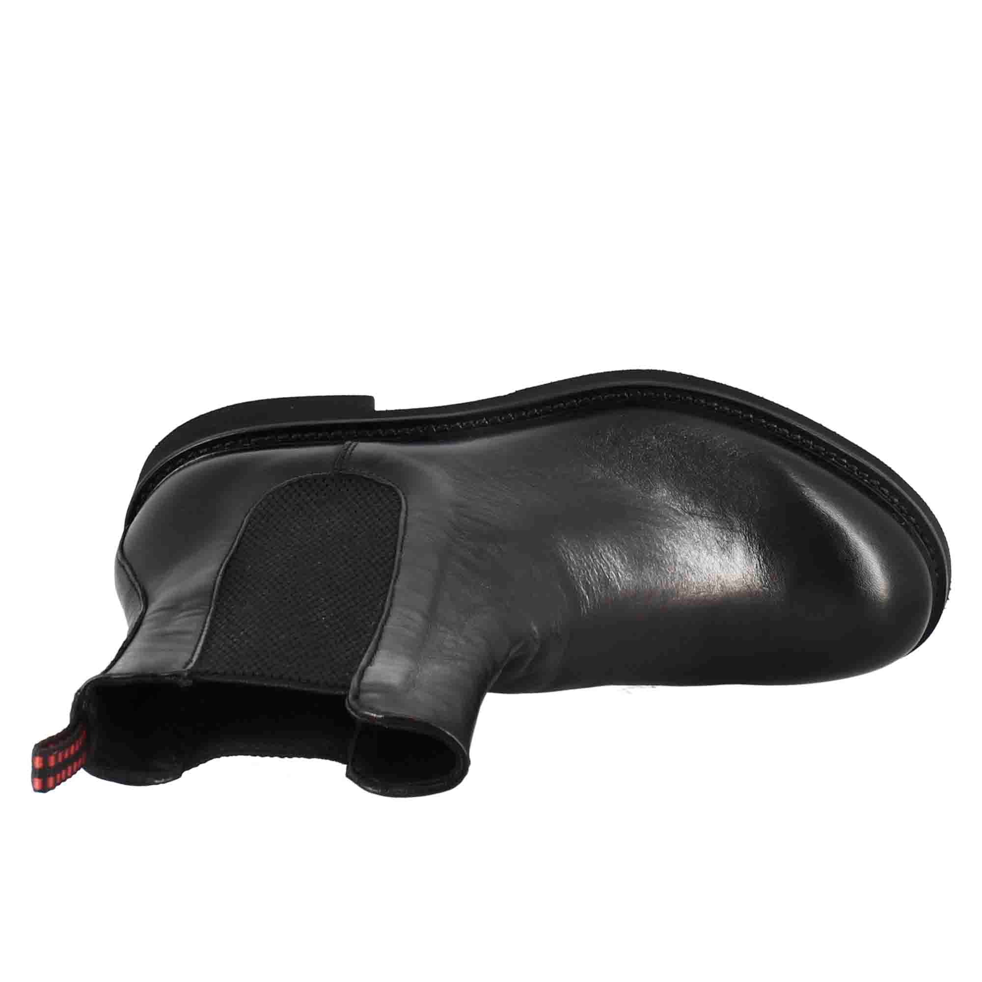 Leonardo Shoes Paupa stivaletti donna pelle nero chelsea