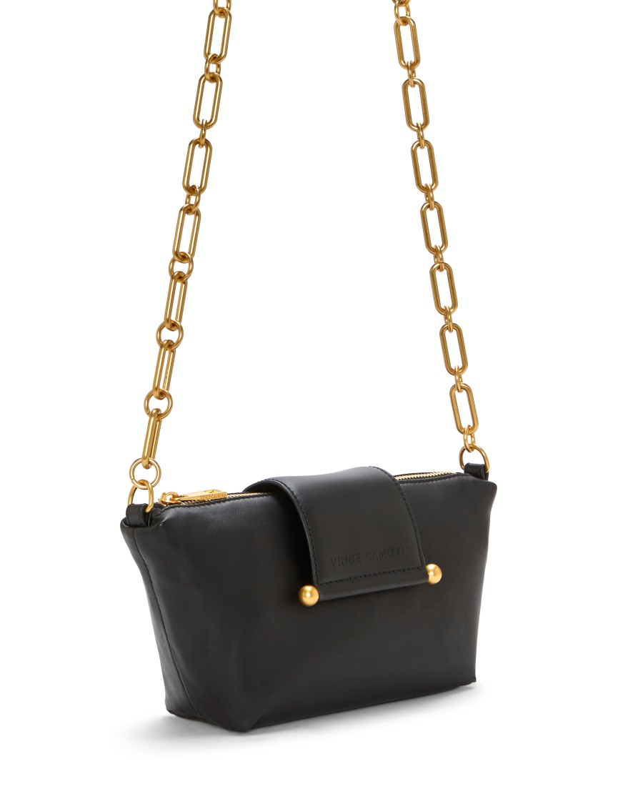 Vince Camuto Selah borsa tracolla pelle oro catena